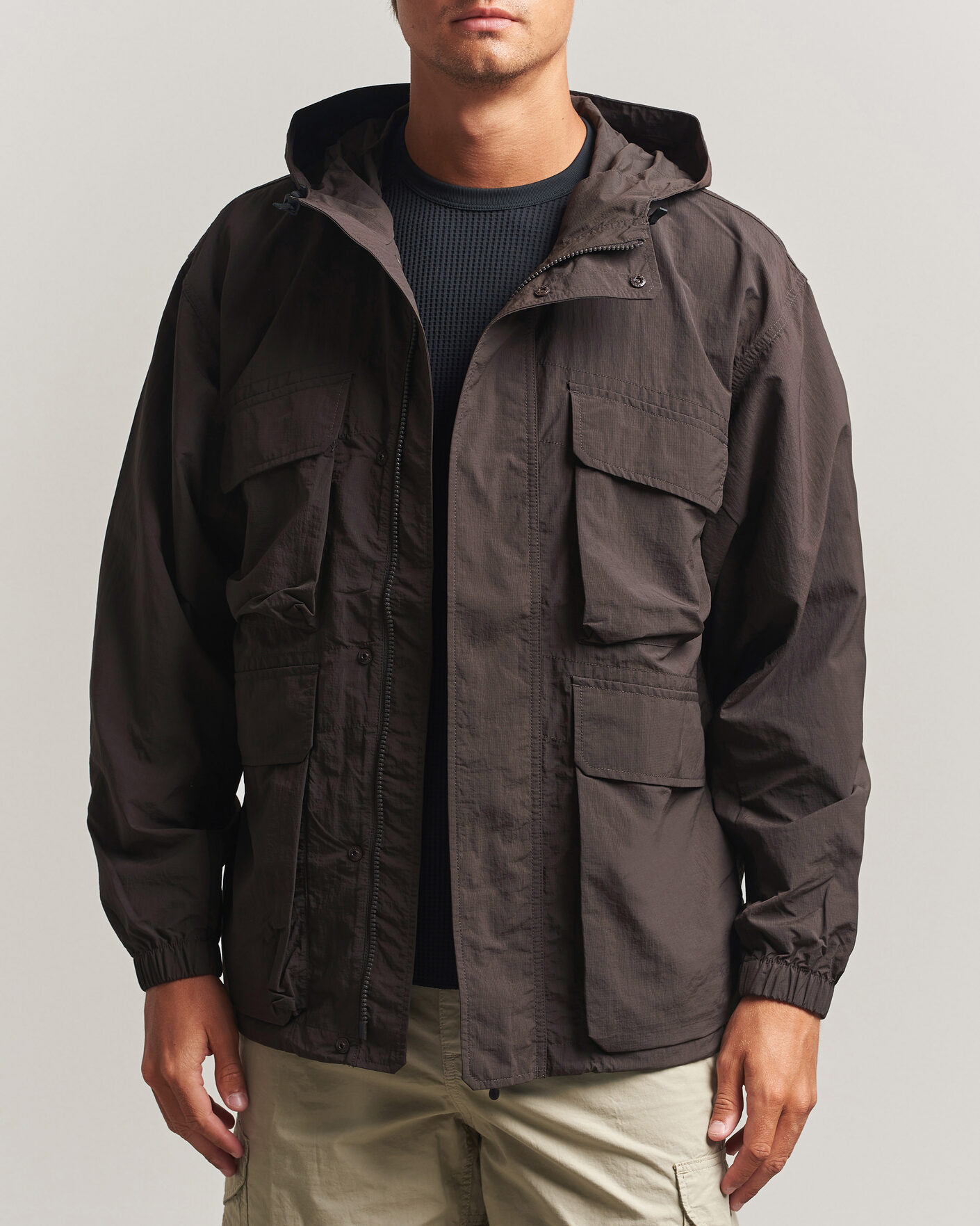 Homme | Manteaux Et Vestes | Snow Peak | Nylon Double Rip Jacket Dark Brown
