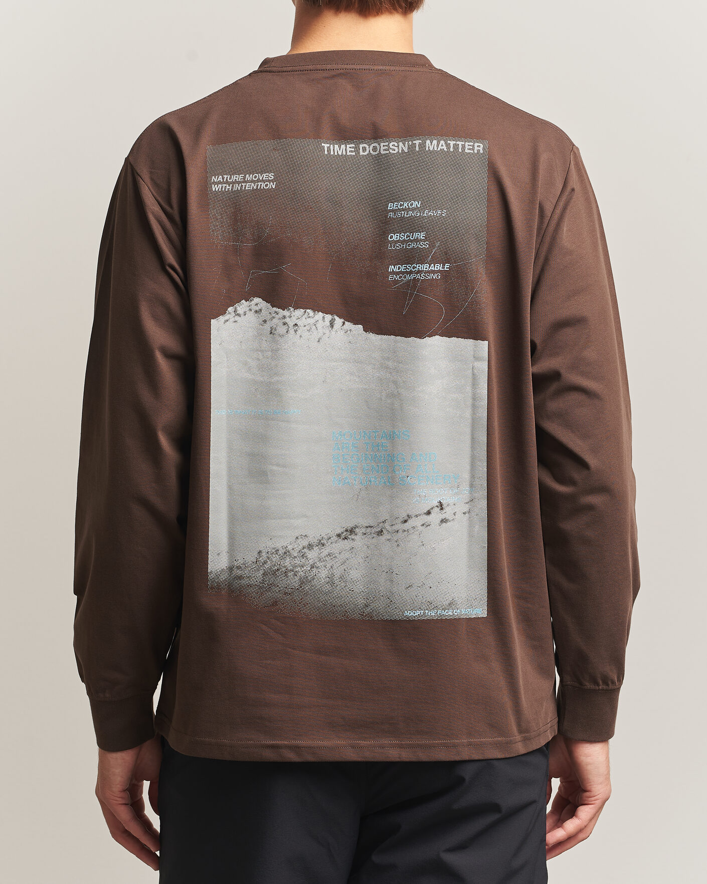 Homme | T-shirts | Snow Peak | Campscape L/S T-Shirt Brown