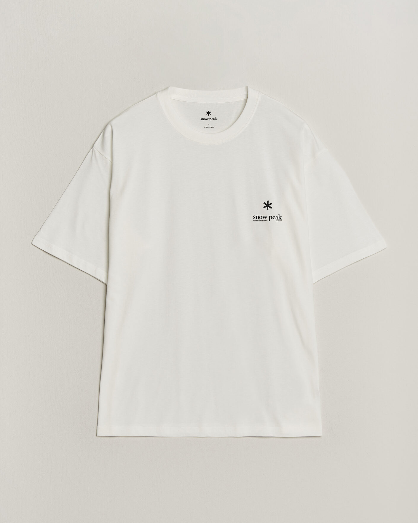 Homme | T-shirts | Snow Peak | Soft Cotton Relaxed Logo T-Shirt Off White