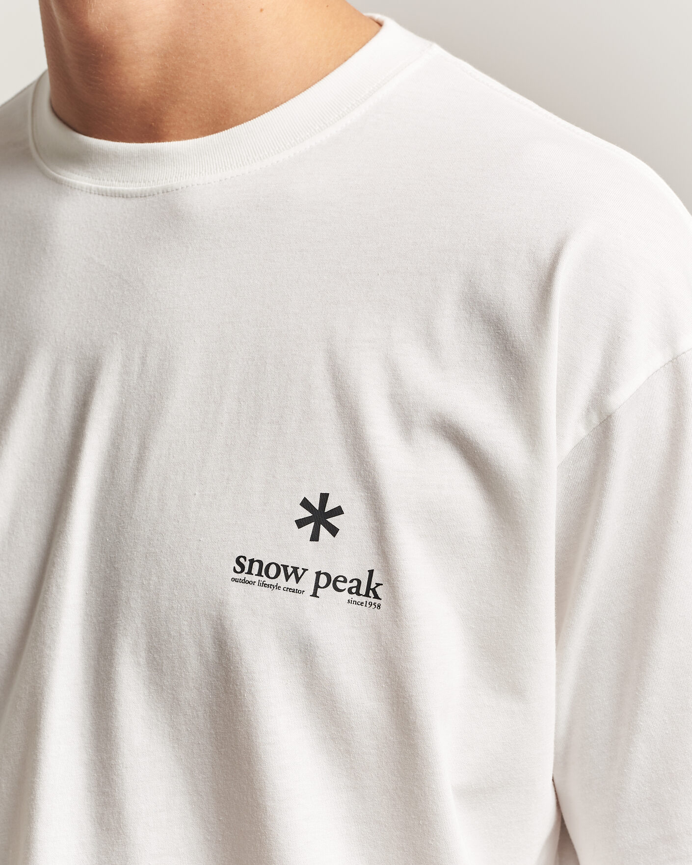 Homme | T-shirts | Snow Peak | Soft Cotton Relaxed Logo T-Shirt Off White