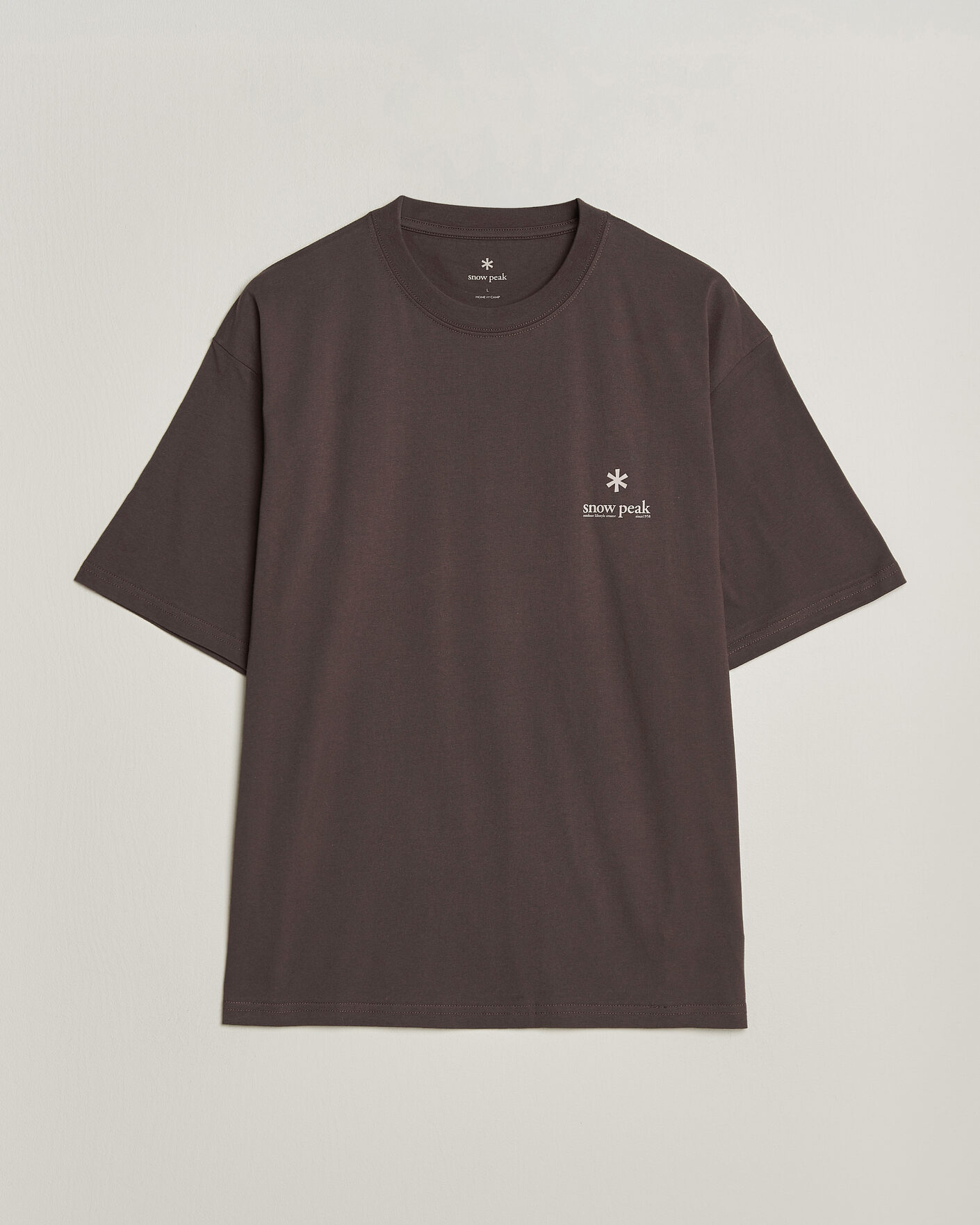 Homme | T-shirts | Snow Peak | Soft Cotton Relaxed Logo T-Shirt Brown