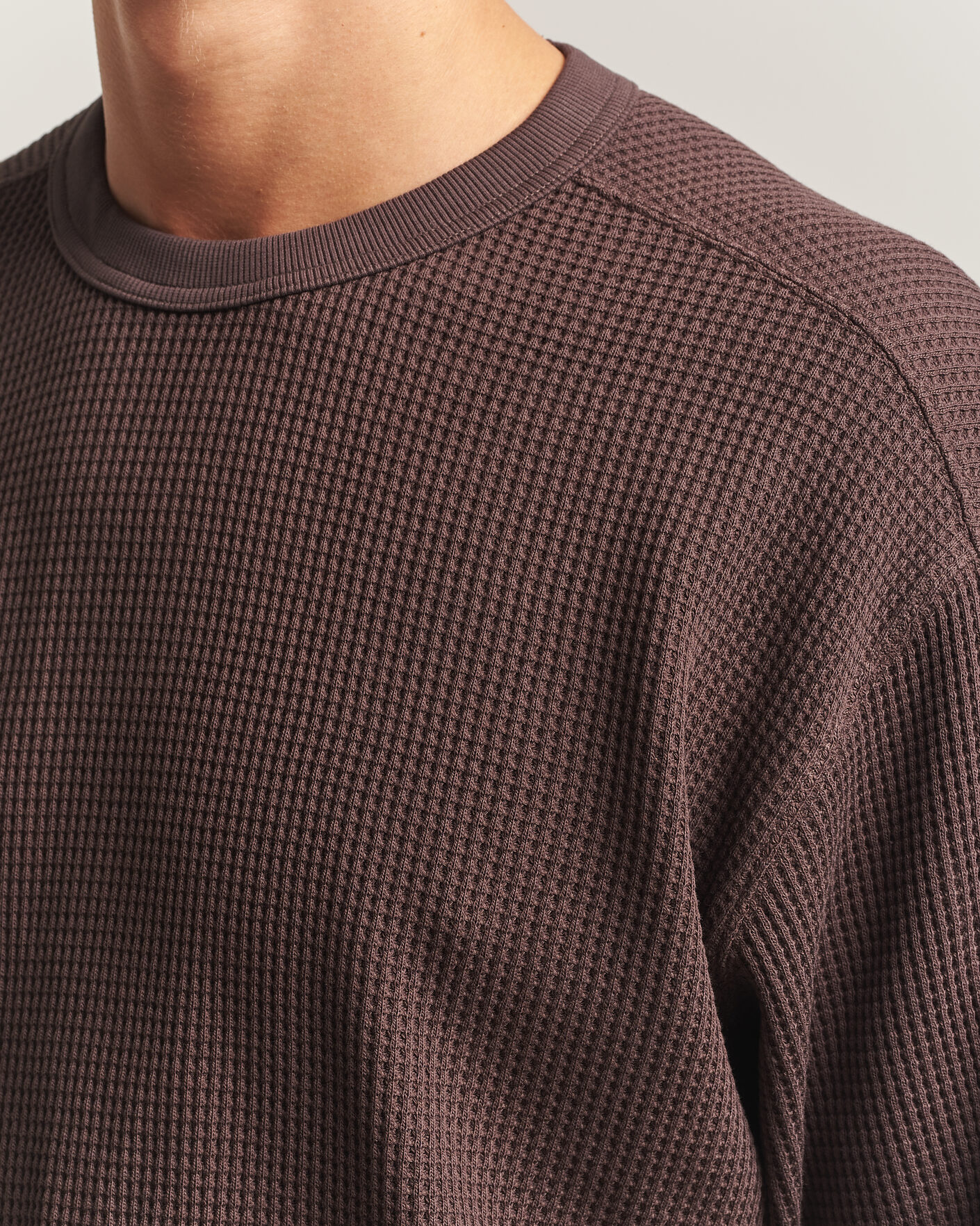 Heren | Truien | Snow Peak | Heavyweight Waffle Pullover Dark Brown