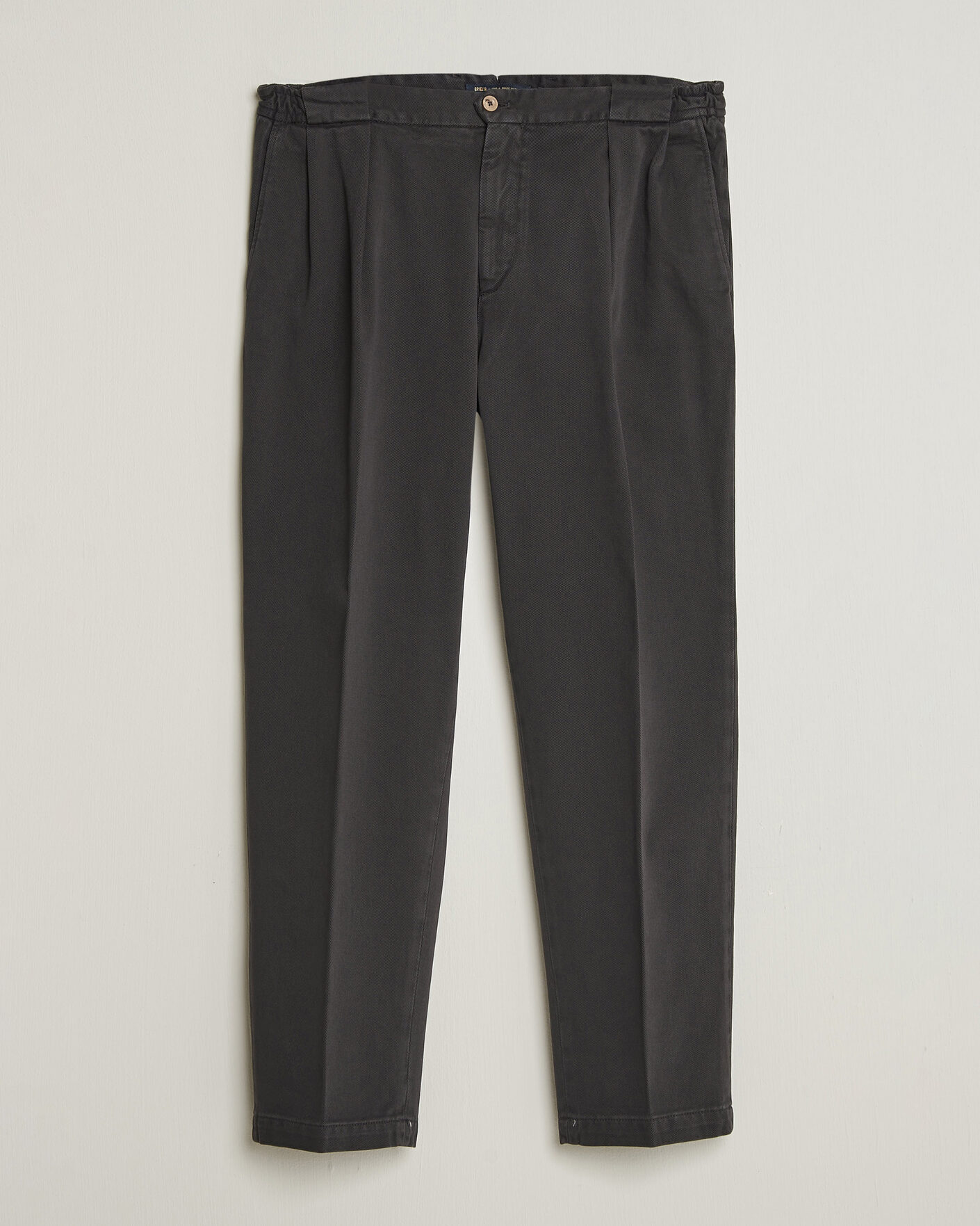Heren | Broeken | Briglia 1949 | Portobello Loose Fit Cotton Trousers Dark Grey