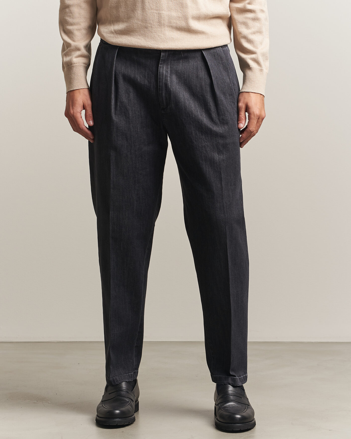 Homme | Pantalons | Briglia 1949 | Portobello Loose Fit Denim Trousers Grey