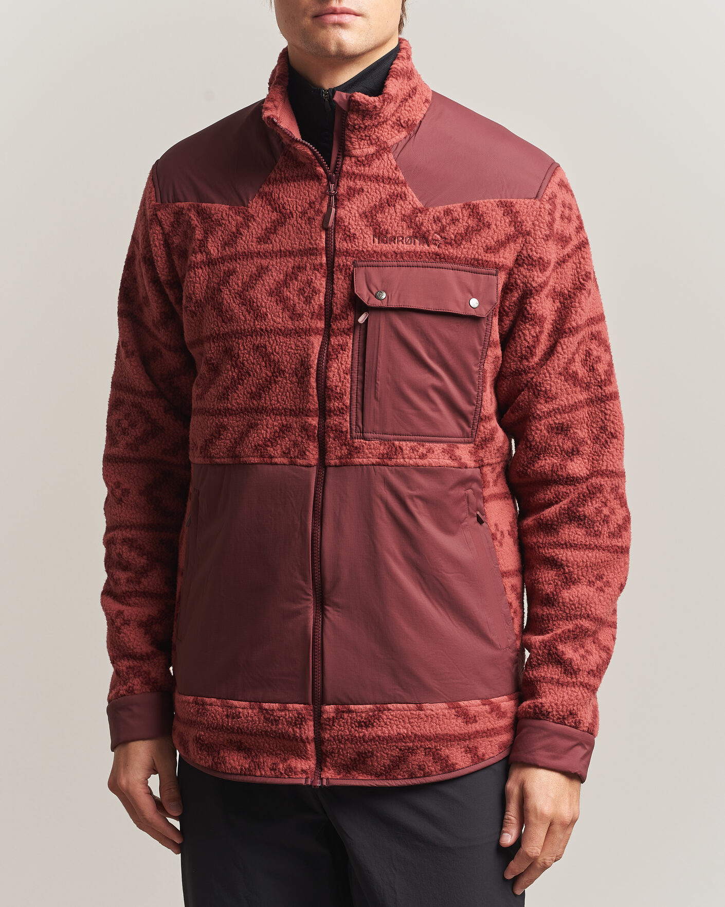 Heren | Jassen | Norrøna | Tamok Warm3 Fleece Jacket Cowhide