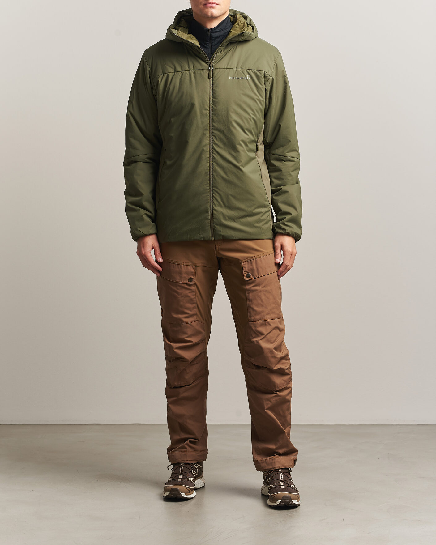 Heren | Jassen | Norrøna | Femund Thermo Zip Hood Olive Night