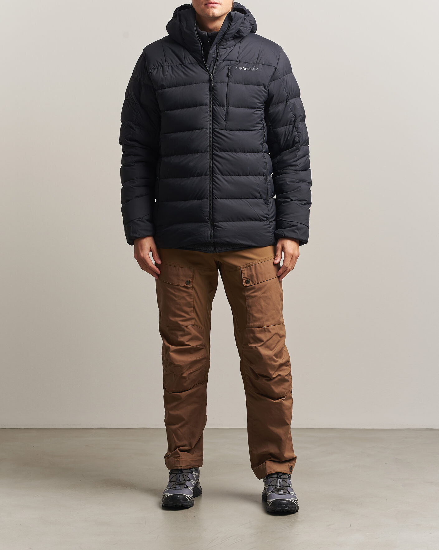Heren | Jassen | Norrøna | Femund Down 700 Zip Hood Caviar Black