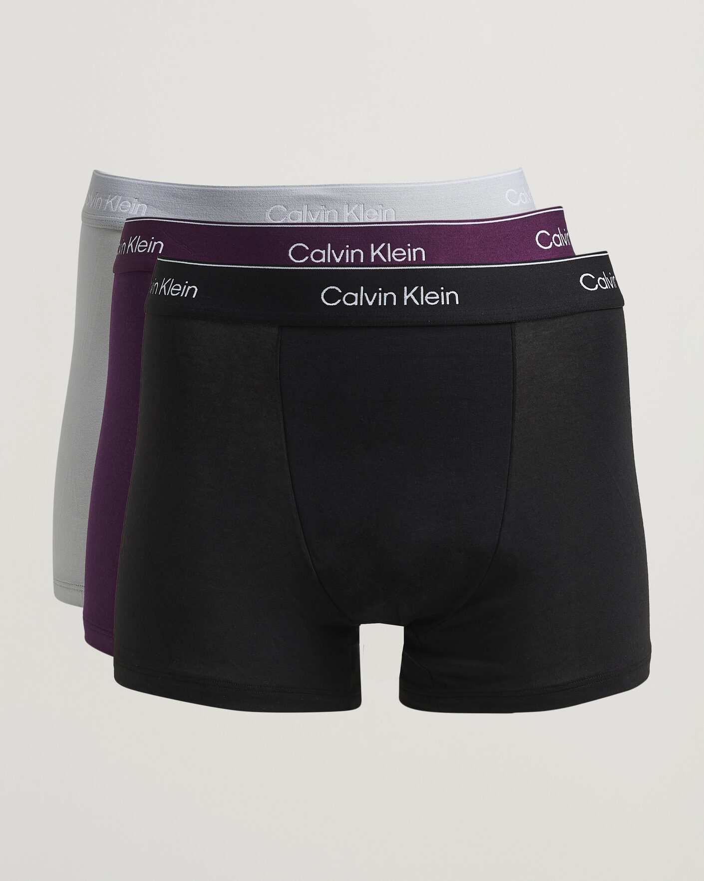 Homme | Sous-Vêtements Et Chaussettes | Calvin Klein | 3-Pack Icon Cotton Stretch Relaxed Trunk Black/Grey/Purple