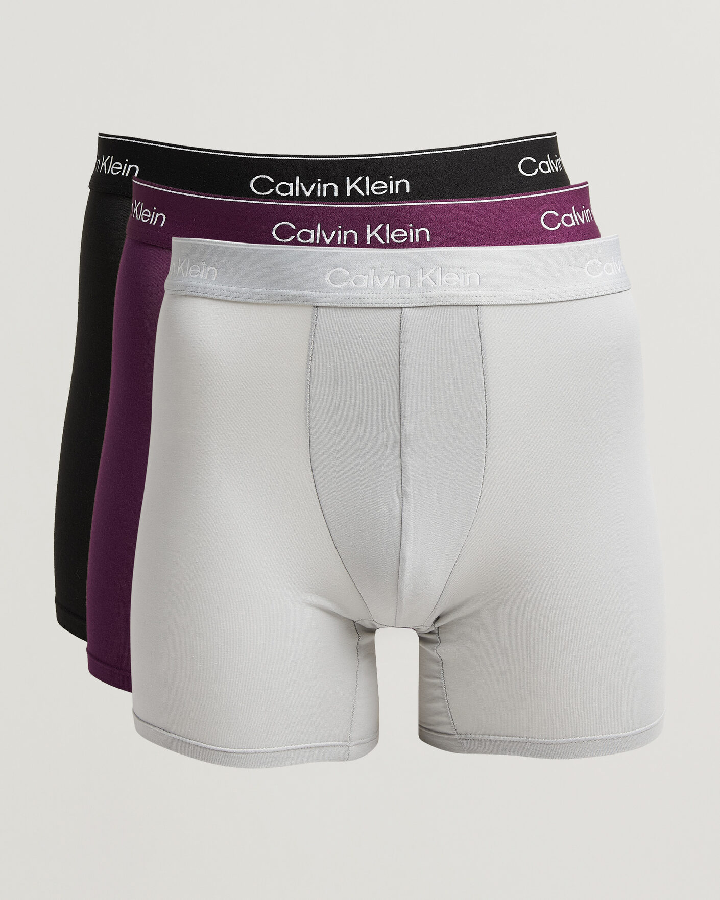Homme | Sous-Vêtements Et Chaussettes | Calvin Klein | 3-Pack Icon Cotton Stretch Boxer Brief Black/Grey/Purple