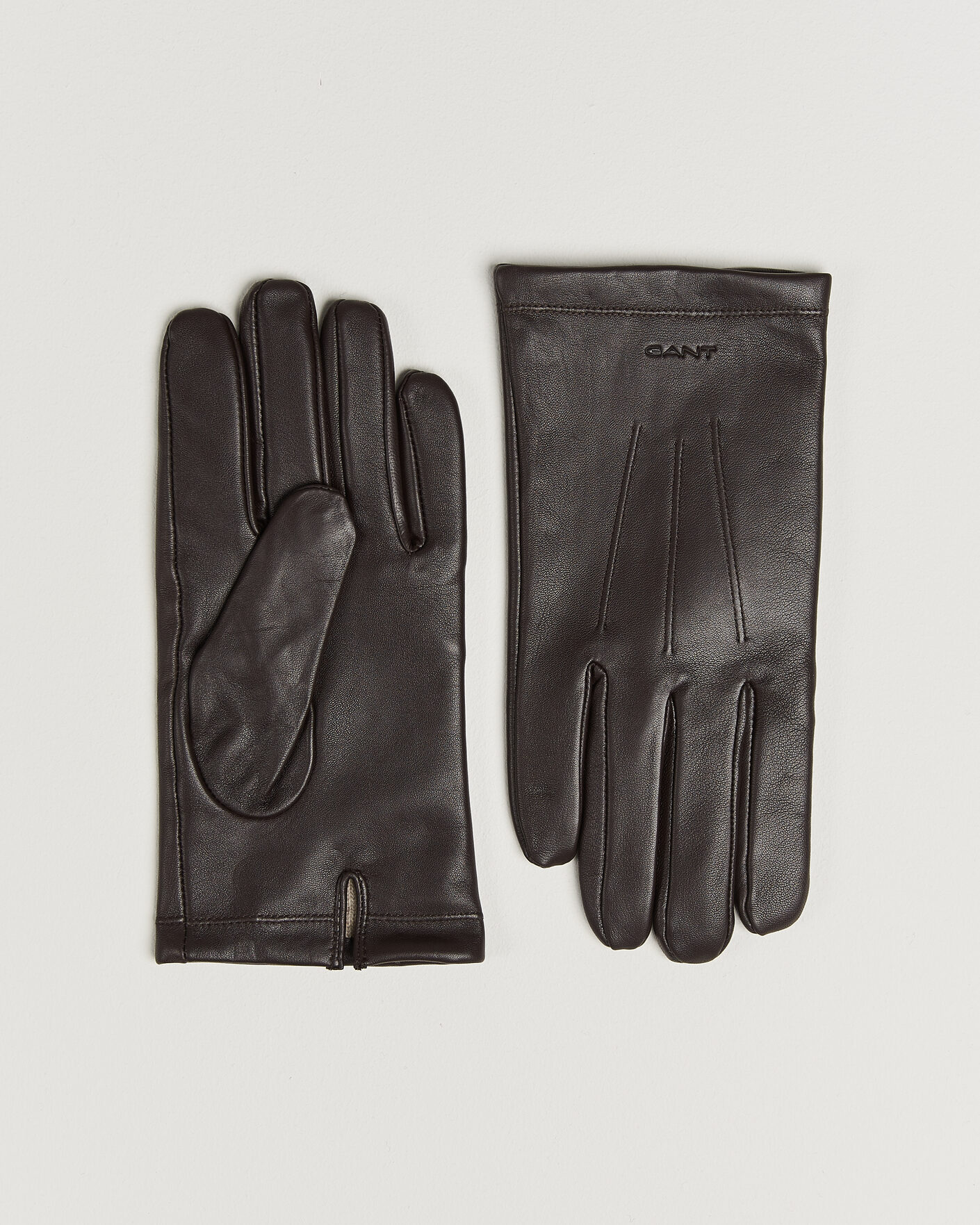 Homme | Gants | Gant | Cashmere Lined Leather Glove Deep Brown