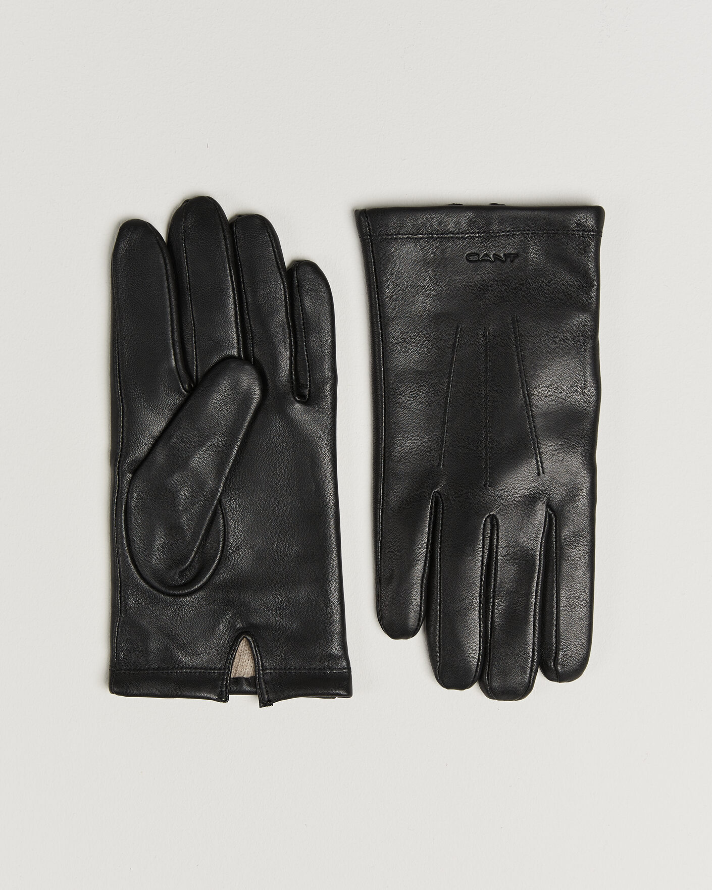 Homme | Gants | Gant | Cashmere Lined Leather Glove Black