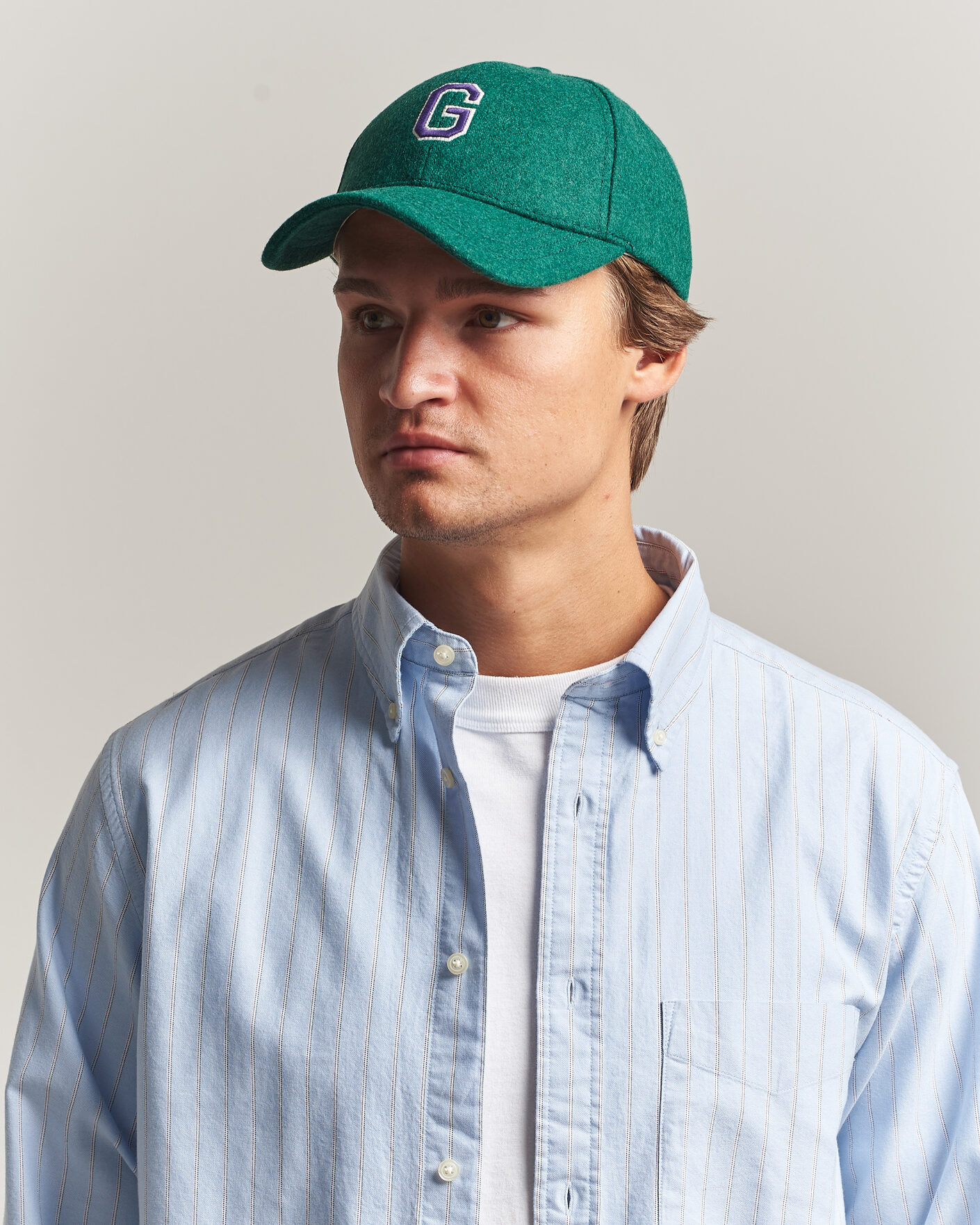 Homme | Bobs Et Casquettes | Gant | G Badge Wool Melton Cap Dark Emerald