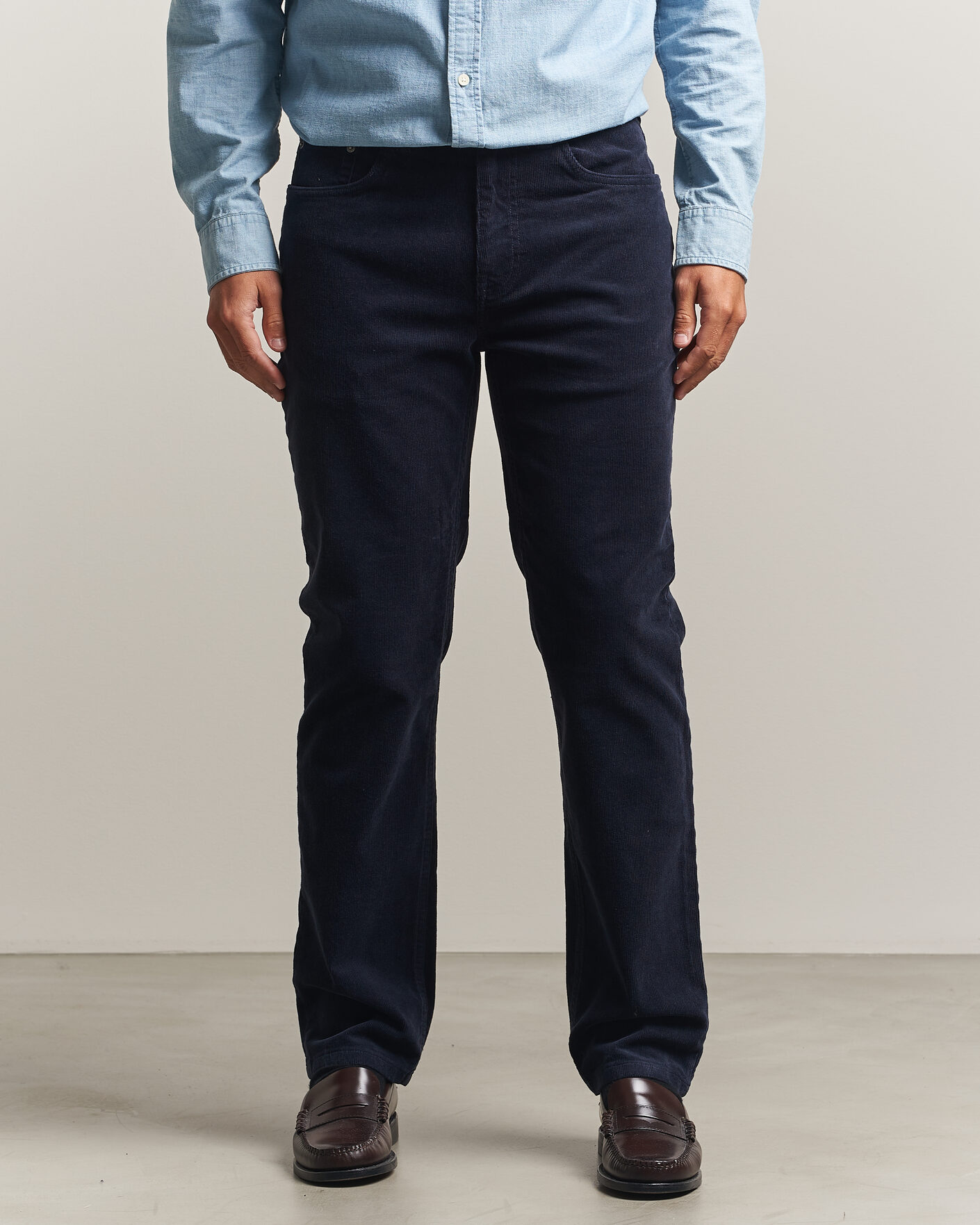 Homme | Pantalons | Gant | Regular Fit Corduroy 5-Pocket Pants Evening Blue