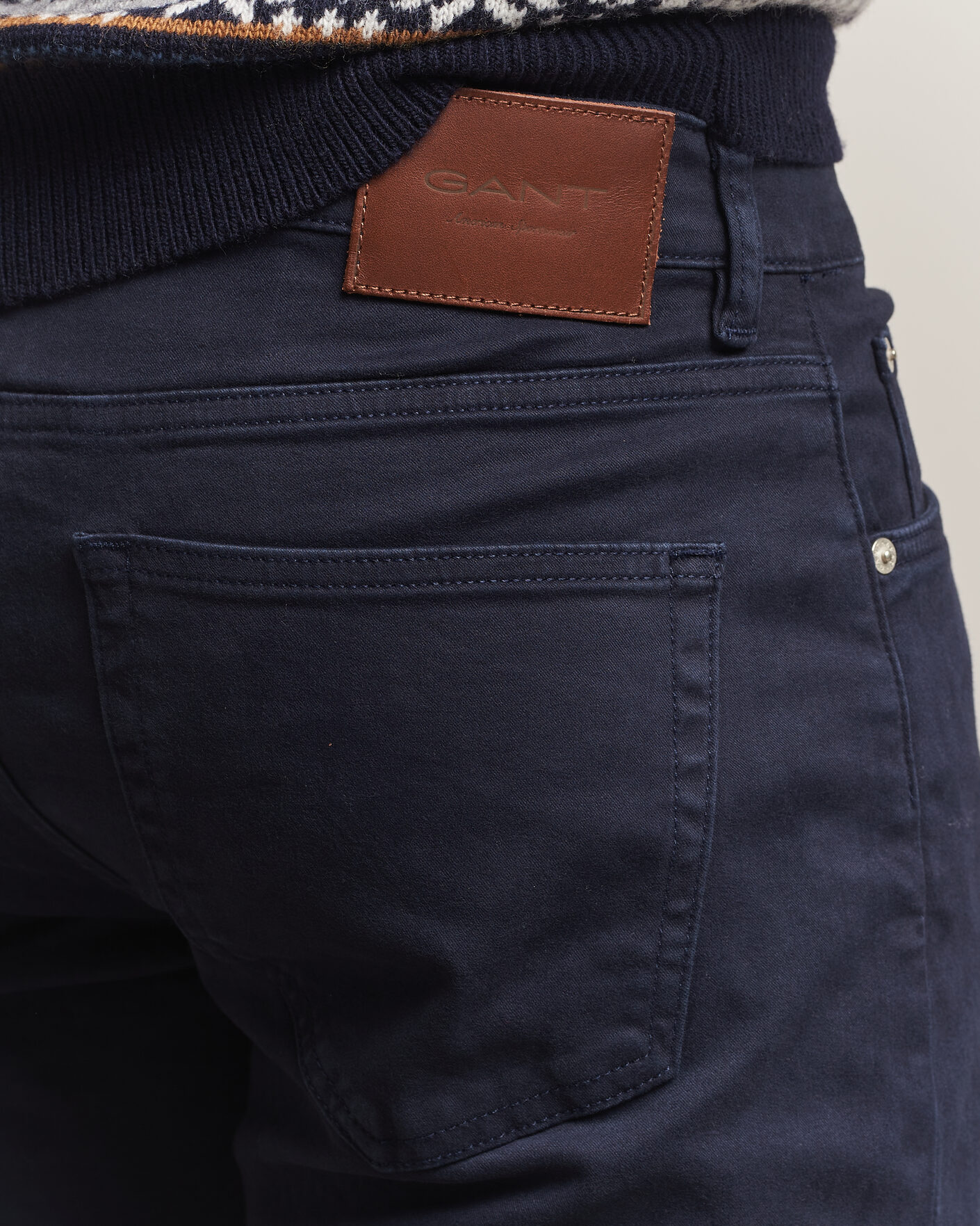 Homme | Pantalons | Gant | Regular Fit Moleskin 5-Pocket Pants Evening Blue