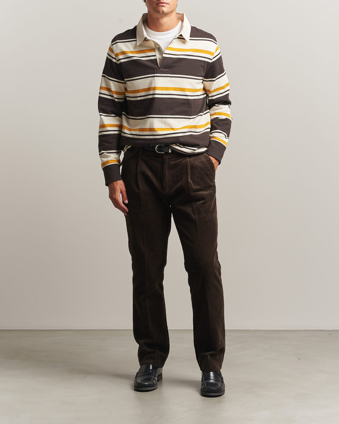 Homme | Pantalons | Gant | Corduroy Trousers Black Brown