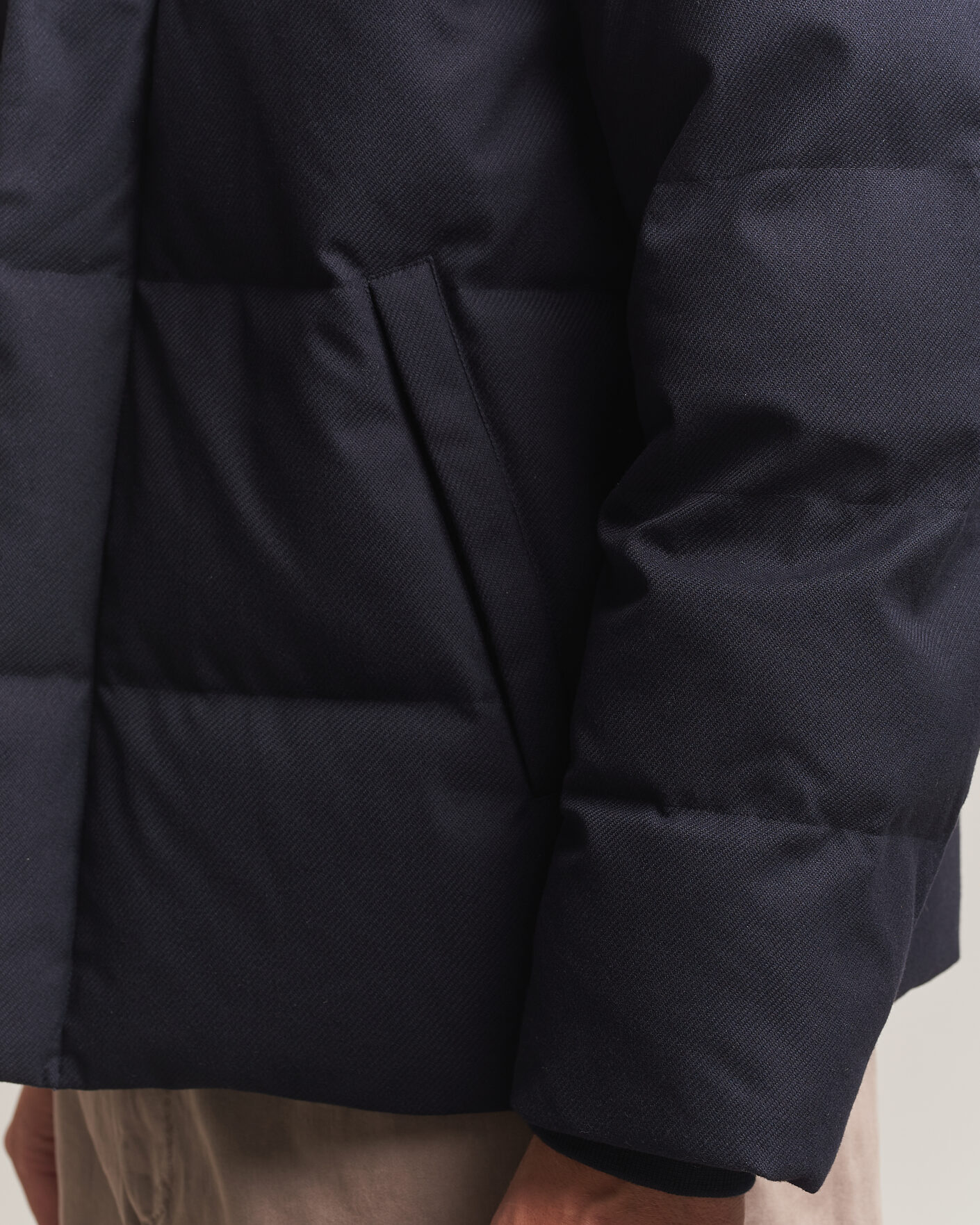 Homme | Manteaux Et Vestes | Gant | Flannel Down Hooded Jacket Evening Blue