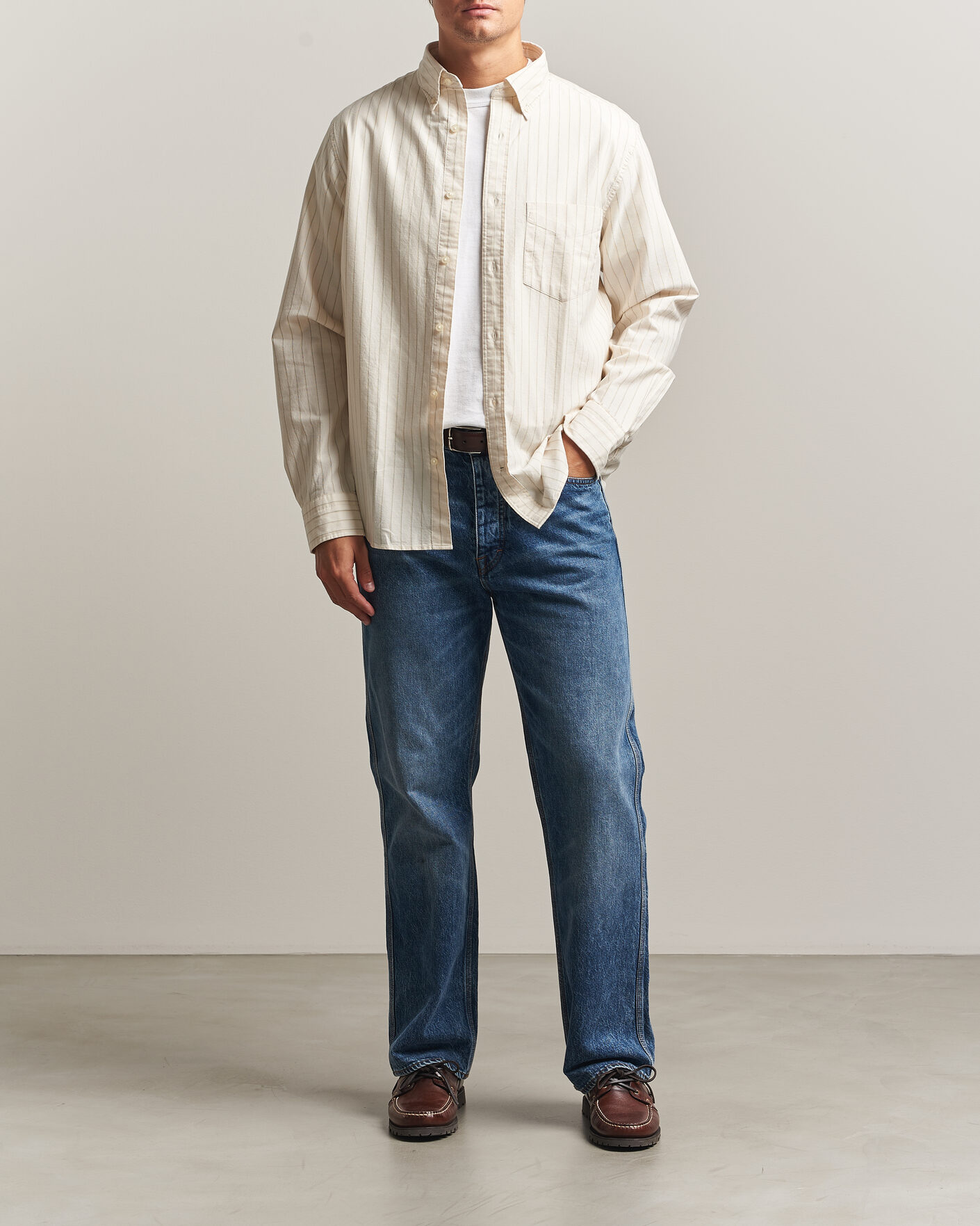 Homme | Chemises | Gant | Regular Fit Archive Oxford Striped Shirt Cream