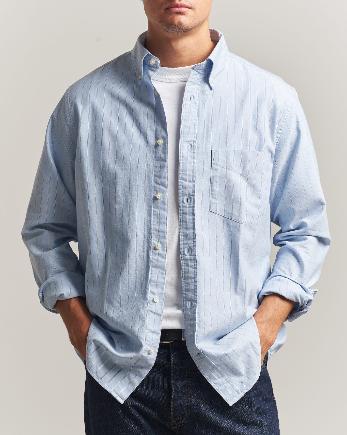 Homme | Chemises | Gant | Regular Fit Archive Oxford Striped Shirt Clear Sky