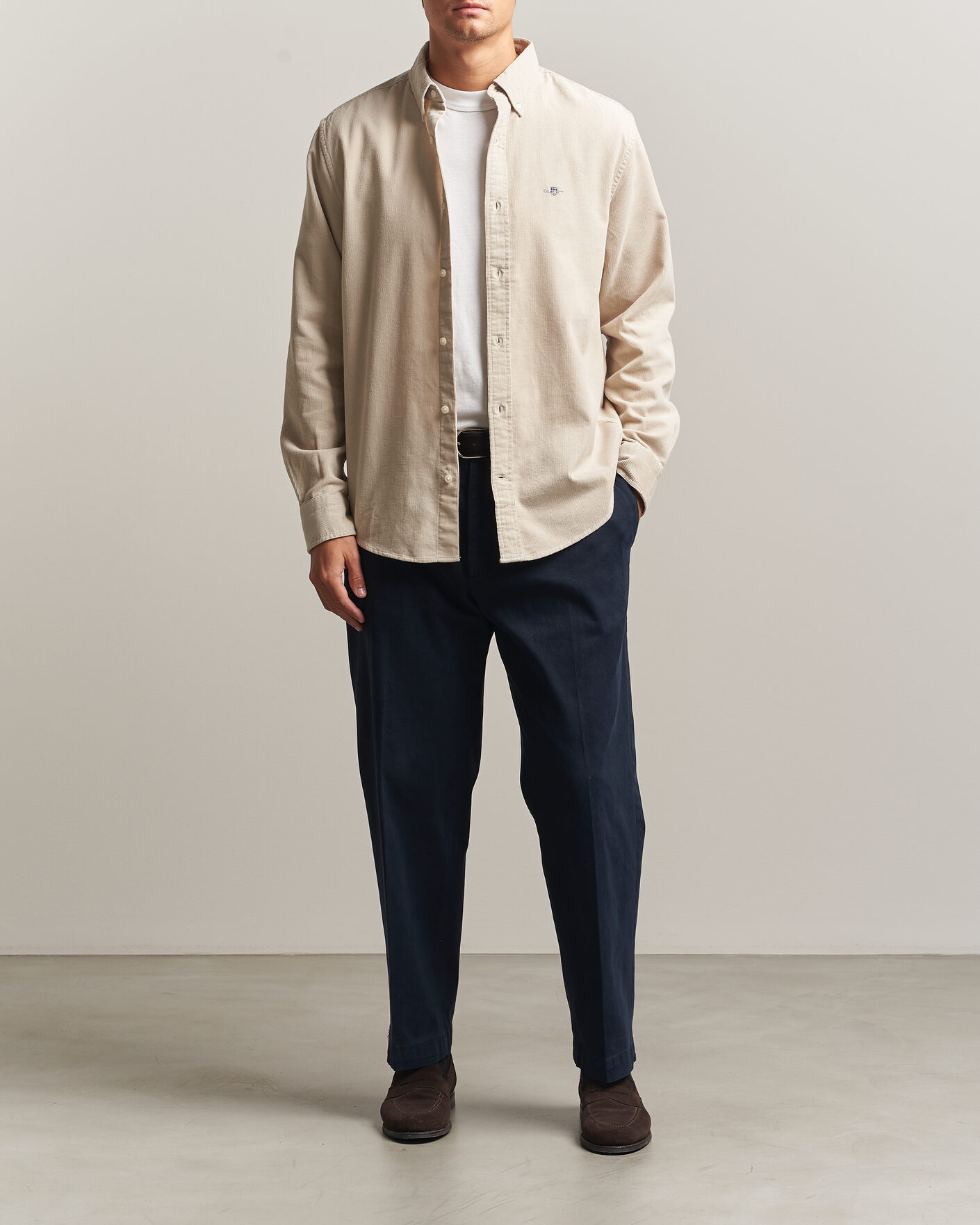 Homme | Chemises | Gant | Regular Fit Corduroy Shirt Clay Beige