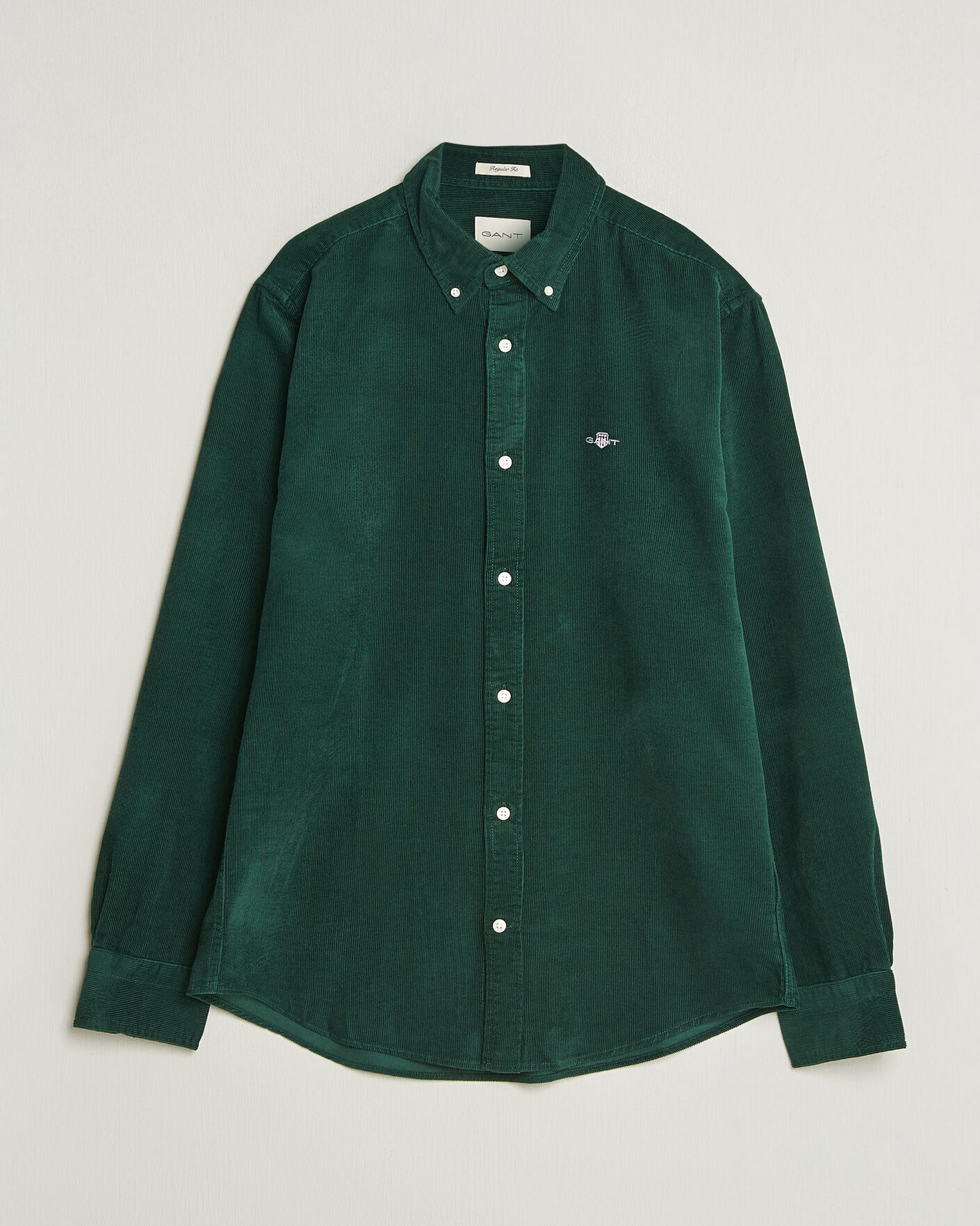 Homme | Chemises | Gant | Regular Fit Corduroy Shirt Tartan Green