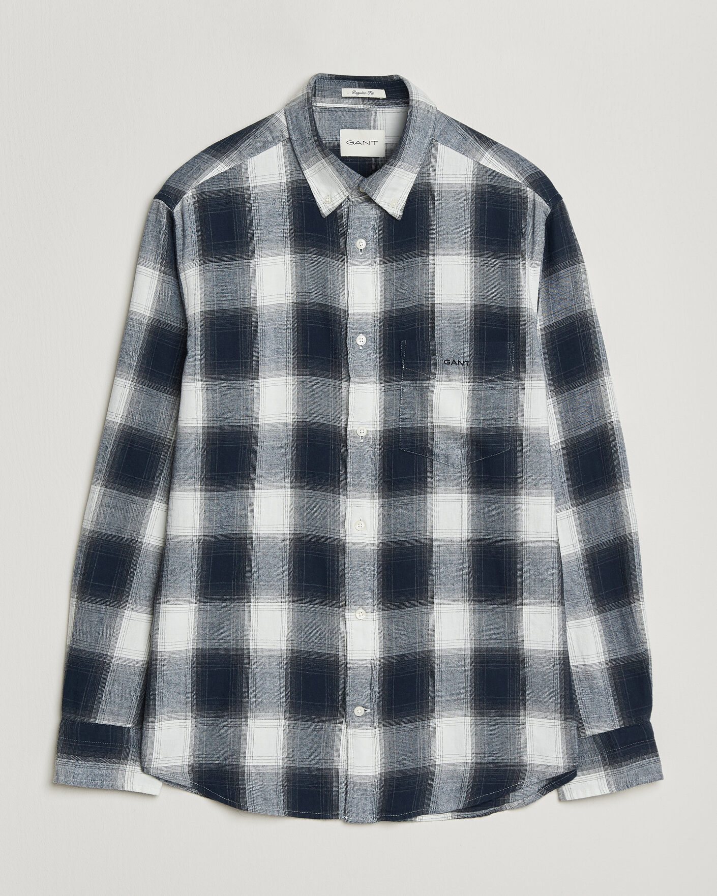 Homme | Chemises | Gant | Regular Fit Windblown Flannel Checked Shirt Evening Blue