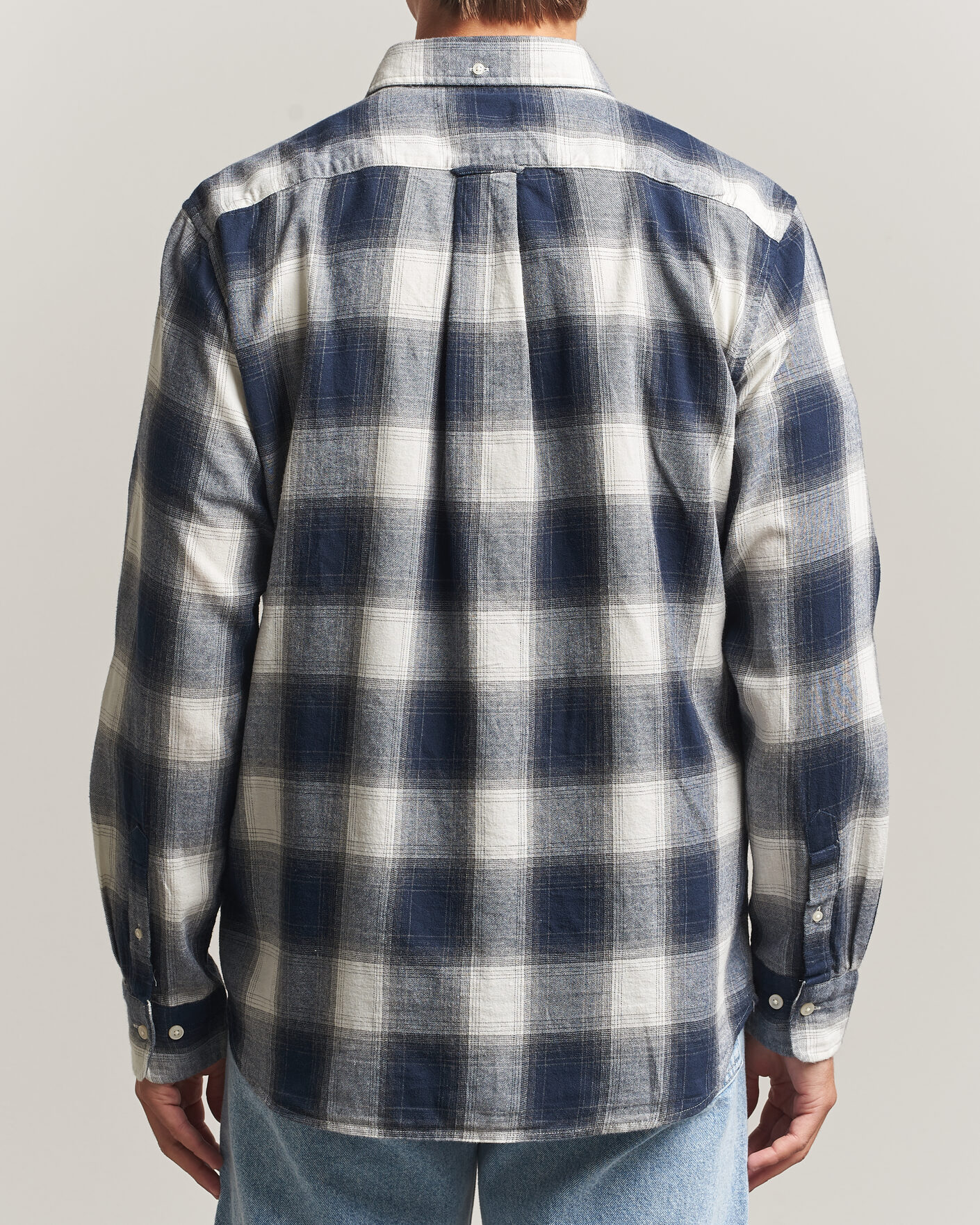 Homme | Chemises | Gant | Regular Fit Windblown Flannel Checked Shirt Evening Blue