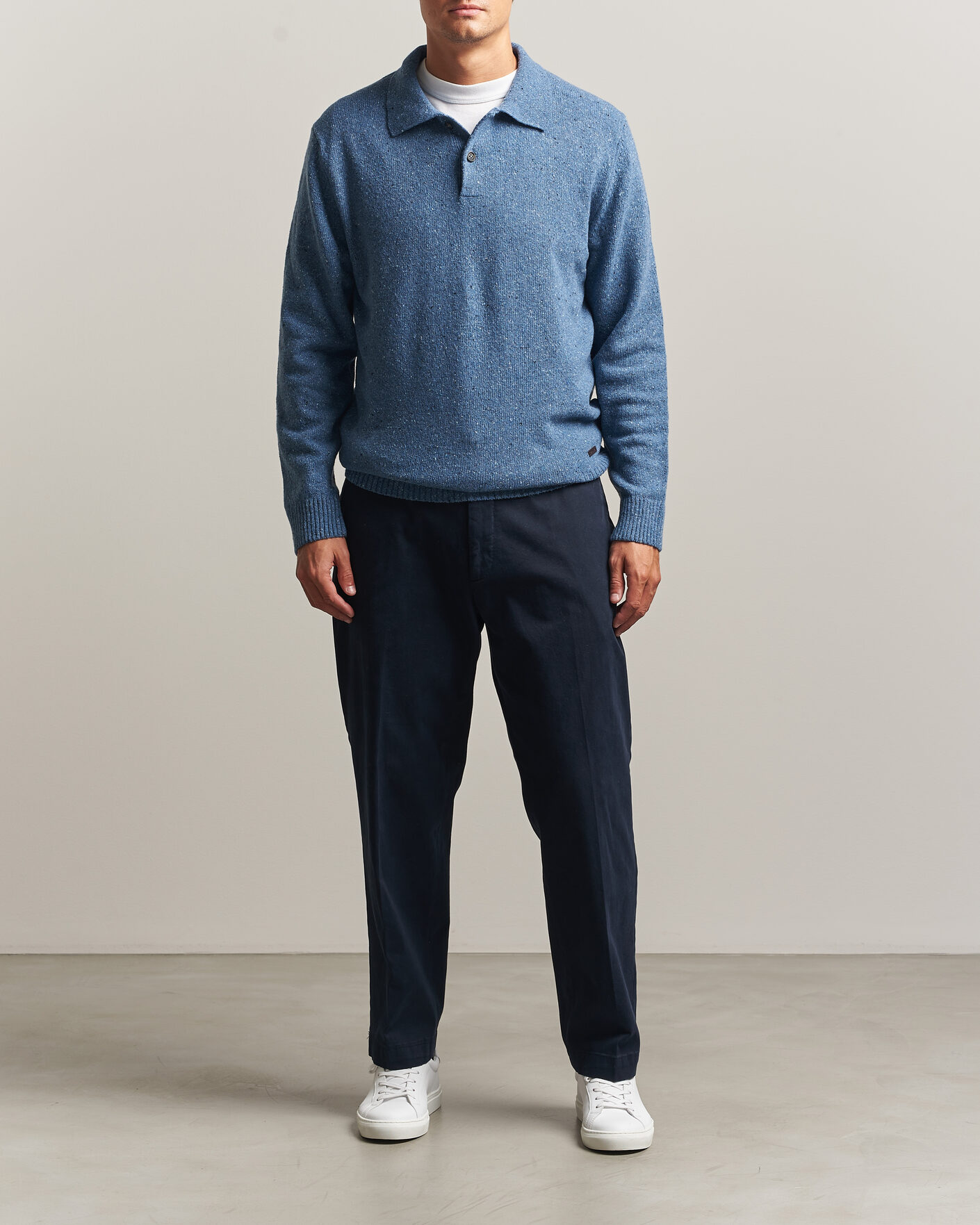 Homme | Pulls Et Tricots | Gant | Neps Wool Polo Blue Horizon