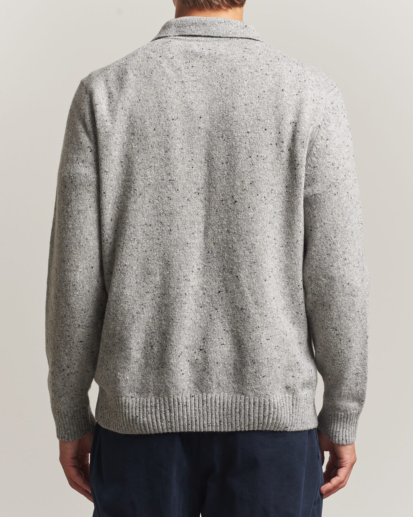 Heren | Truien | Gant | Neps Wool Polo Grey Melange
