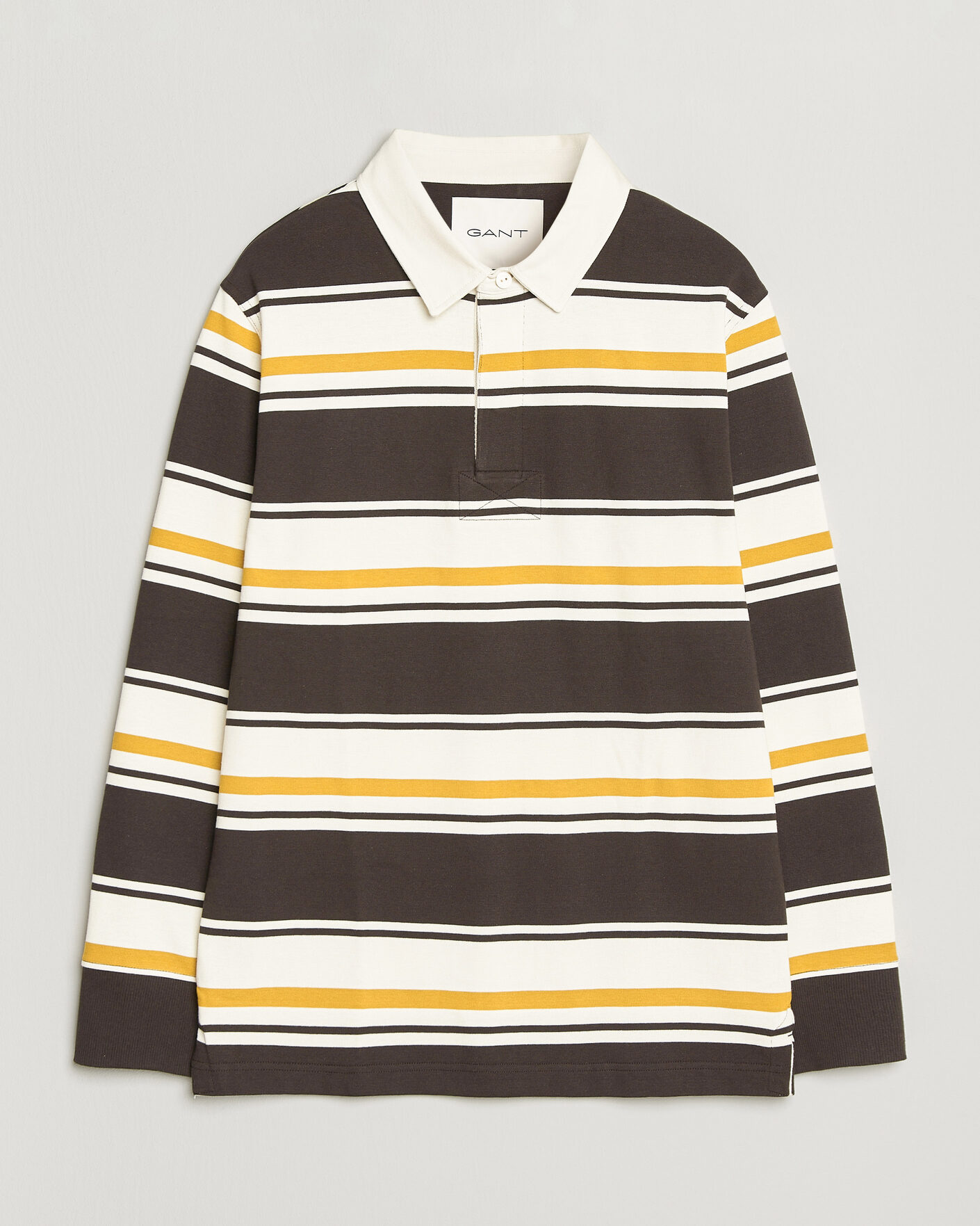 Homme | Pulls Et Tricots | Gant | Striped Heavy Rugger Charred Wood Brown