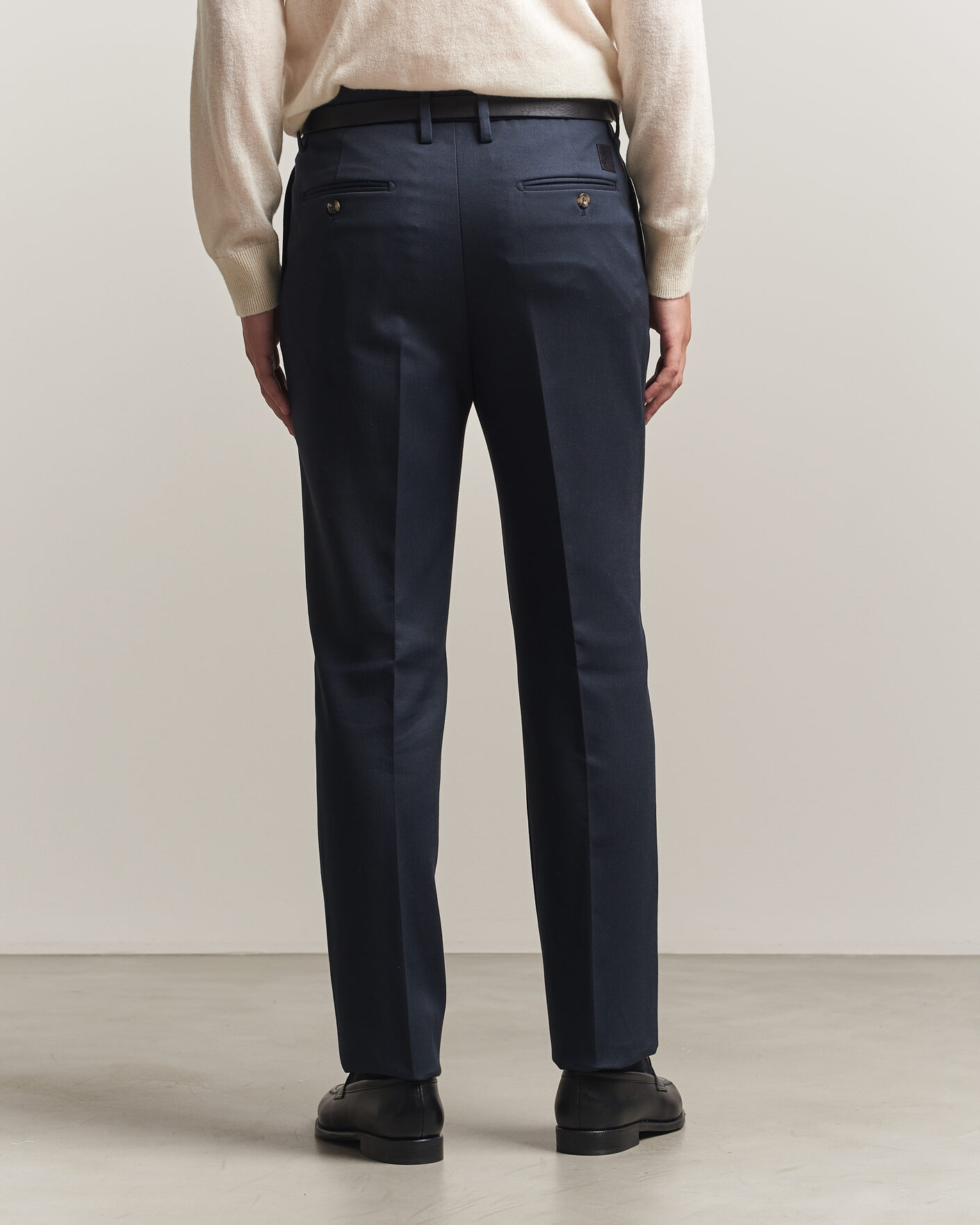 Heren | Broeken | Jacob Cohën | Lucas Pleated Cotton Gabardine Trousers Navy