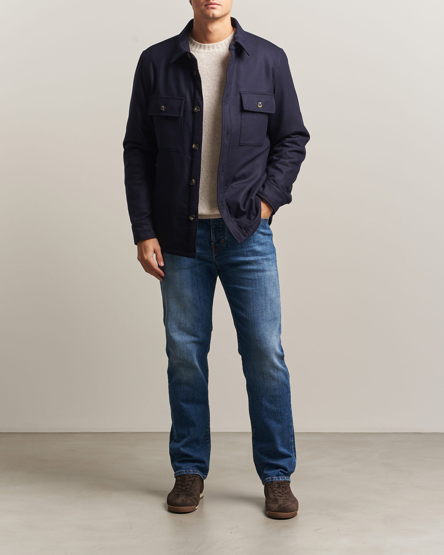Heren | Jeans | Jacob Cohën | Edos Regular Straight Fit Jeans Mid Blue