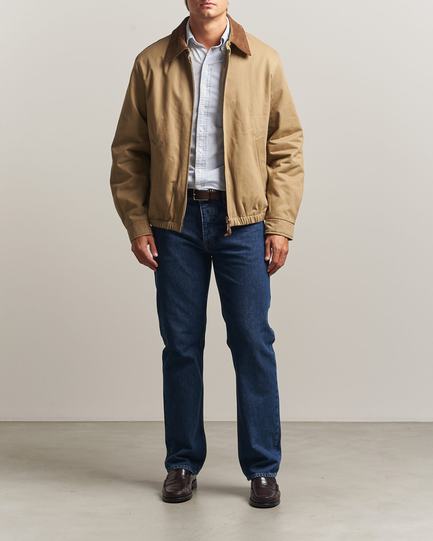 Homme | Manteaux Et Vestes | Gant | Moleskin Harrington Jacket Light Taupe