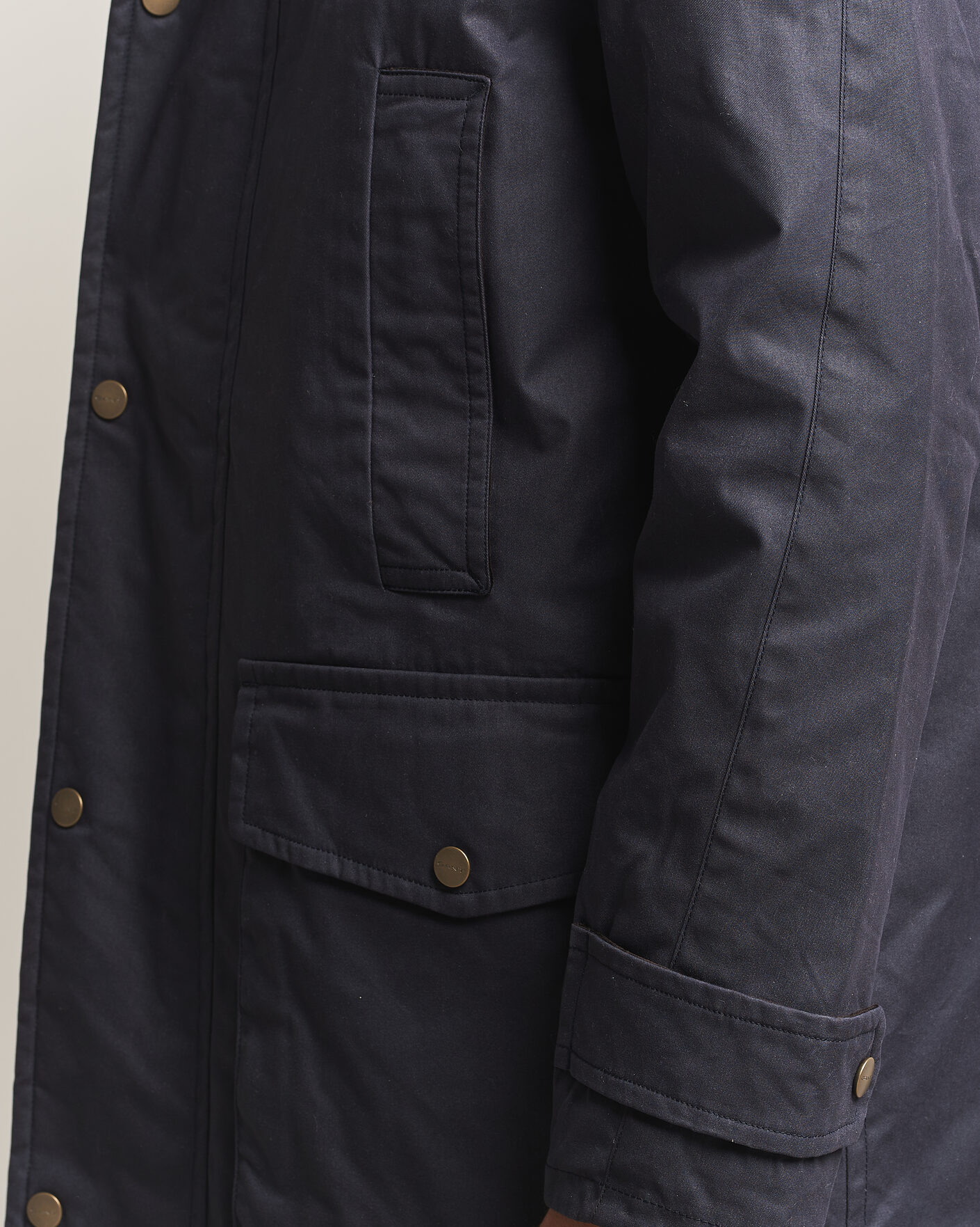Homme | Manteaux Et Vestes | Gant | Waxed Double Decker Jacket Evening Blue