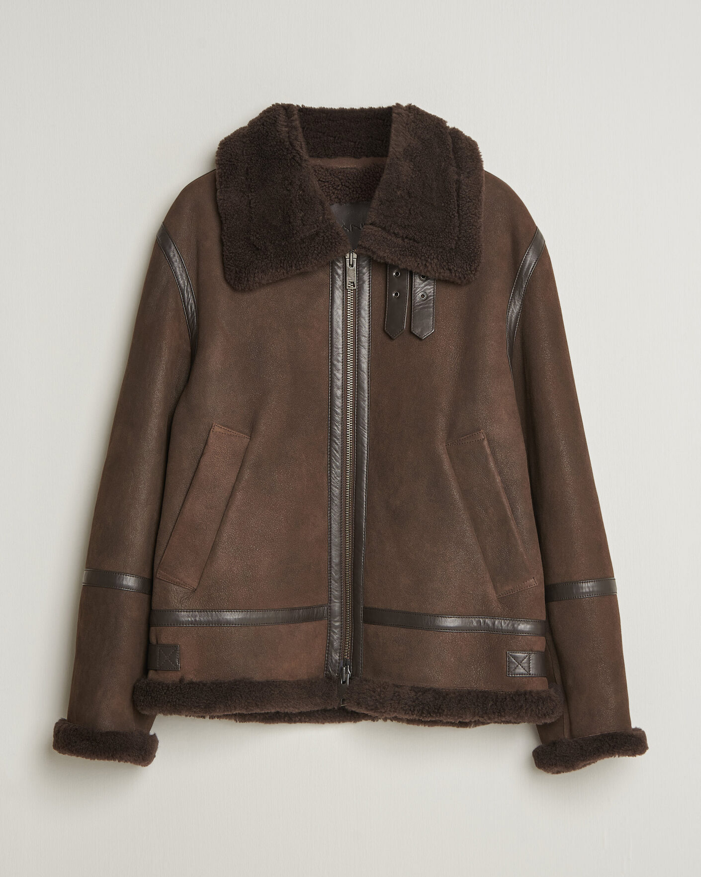 Heren | Jassen | Gant | Classic Shearling Jacket Black Brown