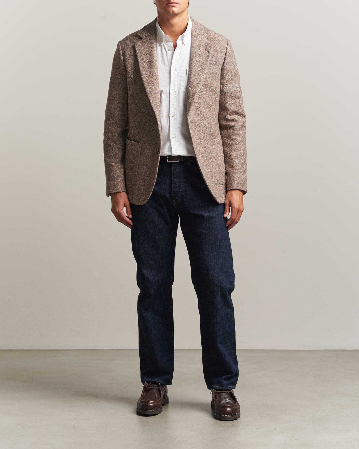 Homme | Blazers | Gant | Wool/Silk Jersey Blazer Clay Beige