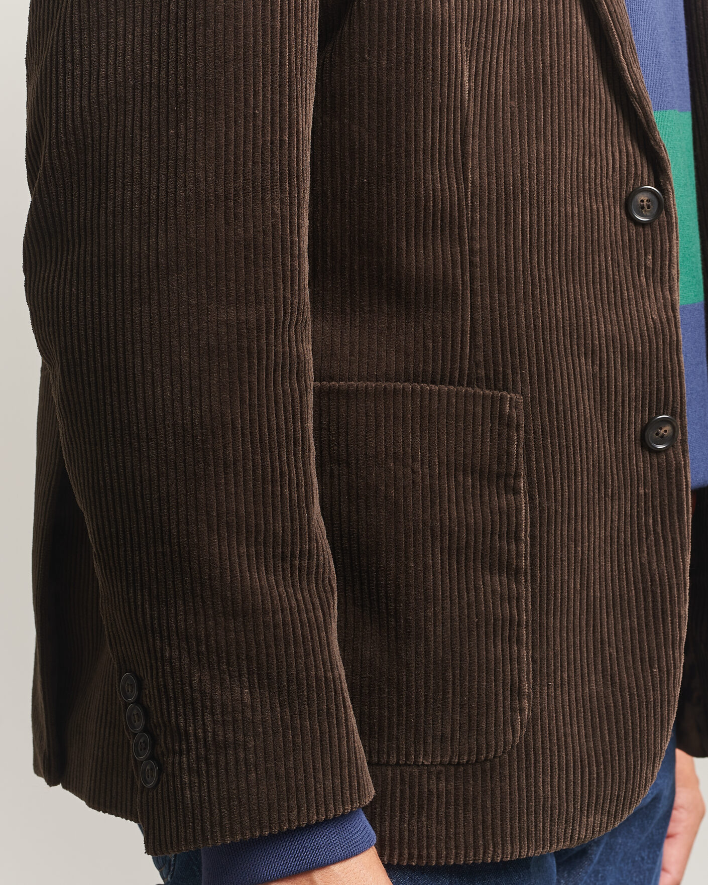 Heren | Blazers | Gant | Corduroy Blazer Black Brown