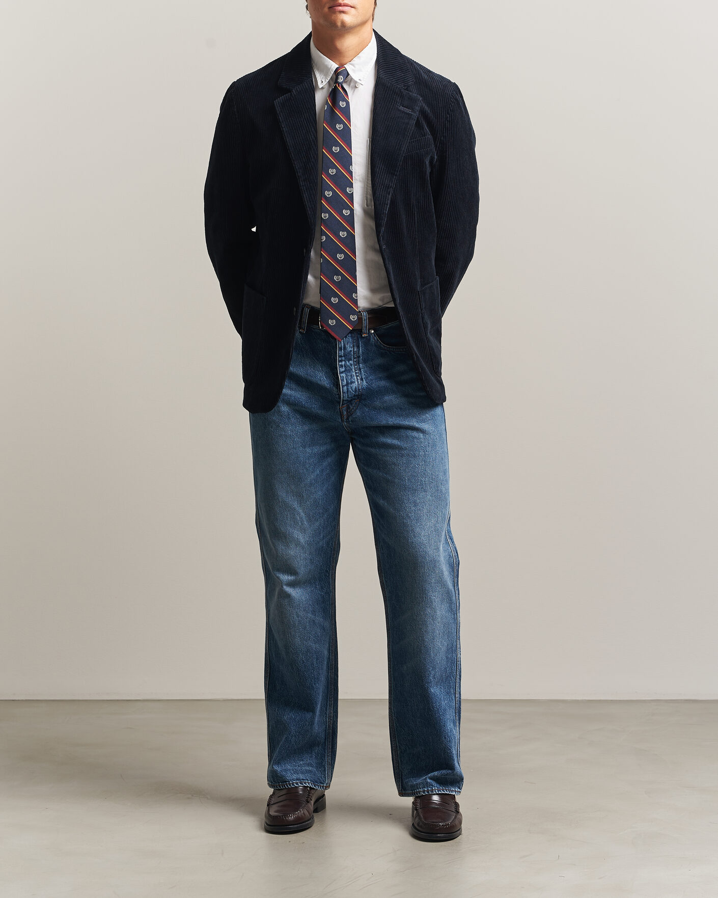 Heren | Blazers | Gant | Corduroy Blazer Evening Blue