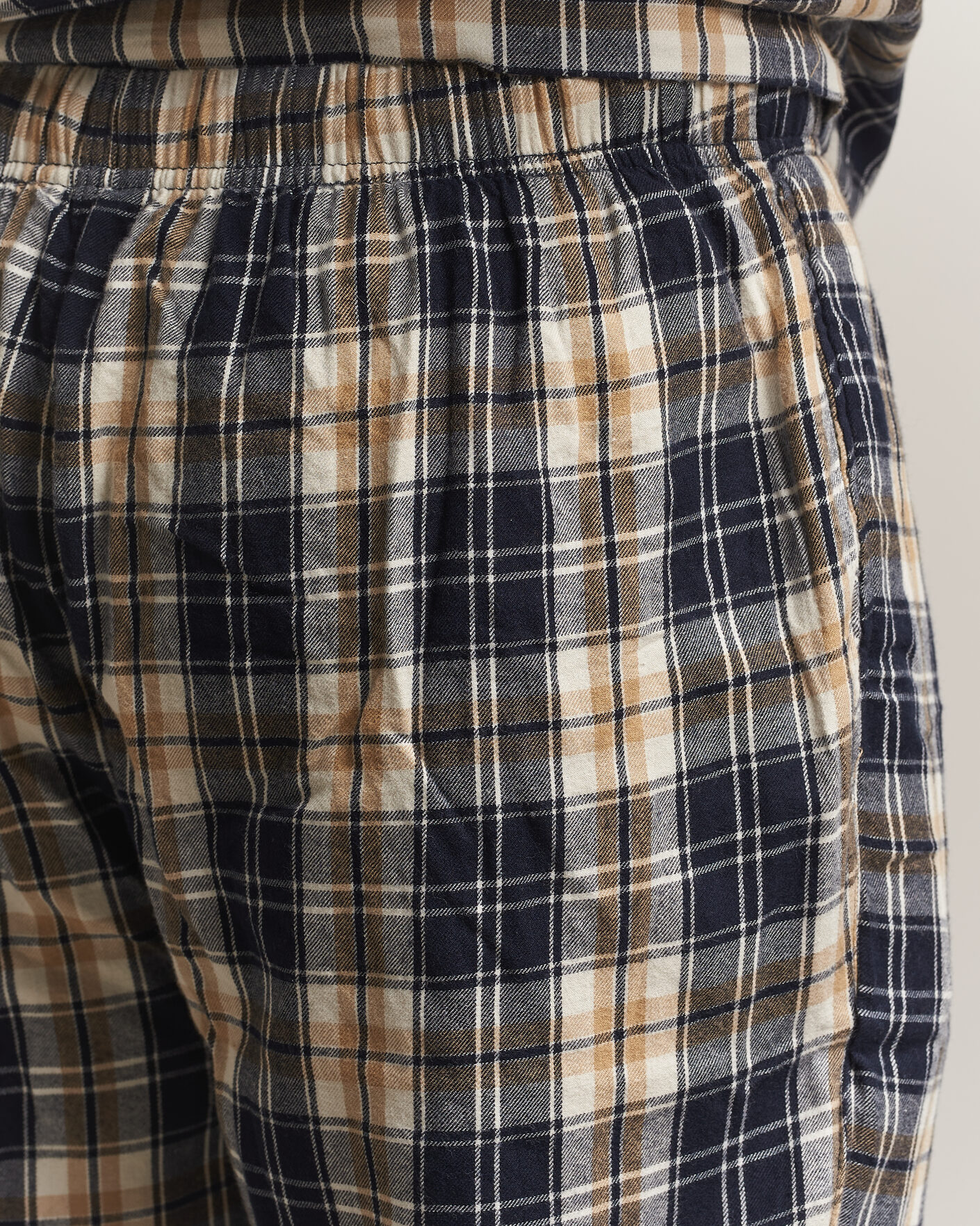 Homme | Peignoirs Et Pyjamas | Gant | Flannel Checked Pyjama Set Evening Blue