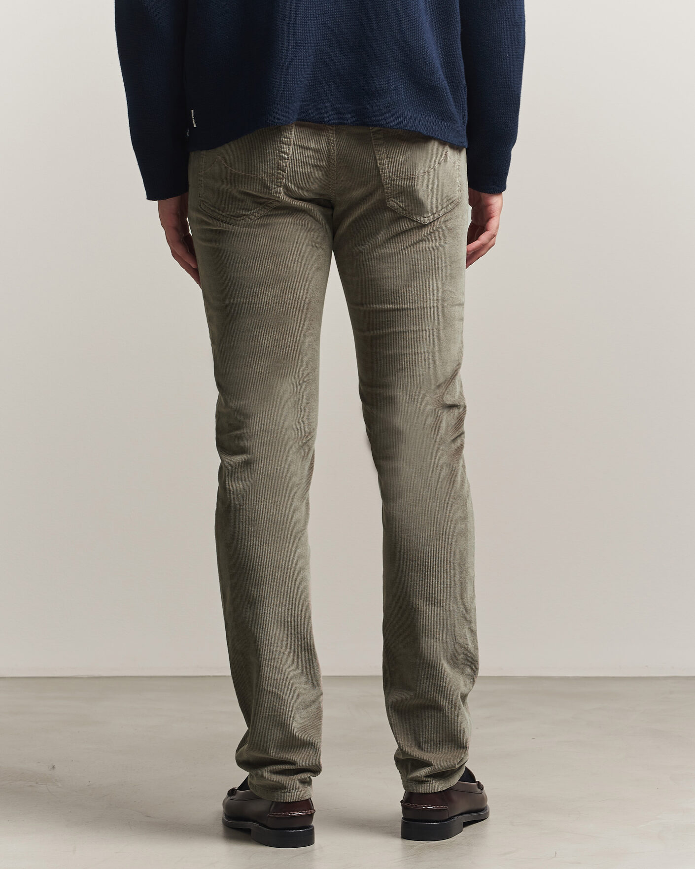 Homme | Pantalons | Jacob Cohën | Bard 5-Pocket Medium Corduroy Trousers Taupe