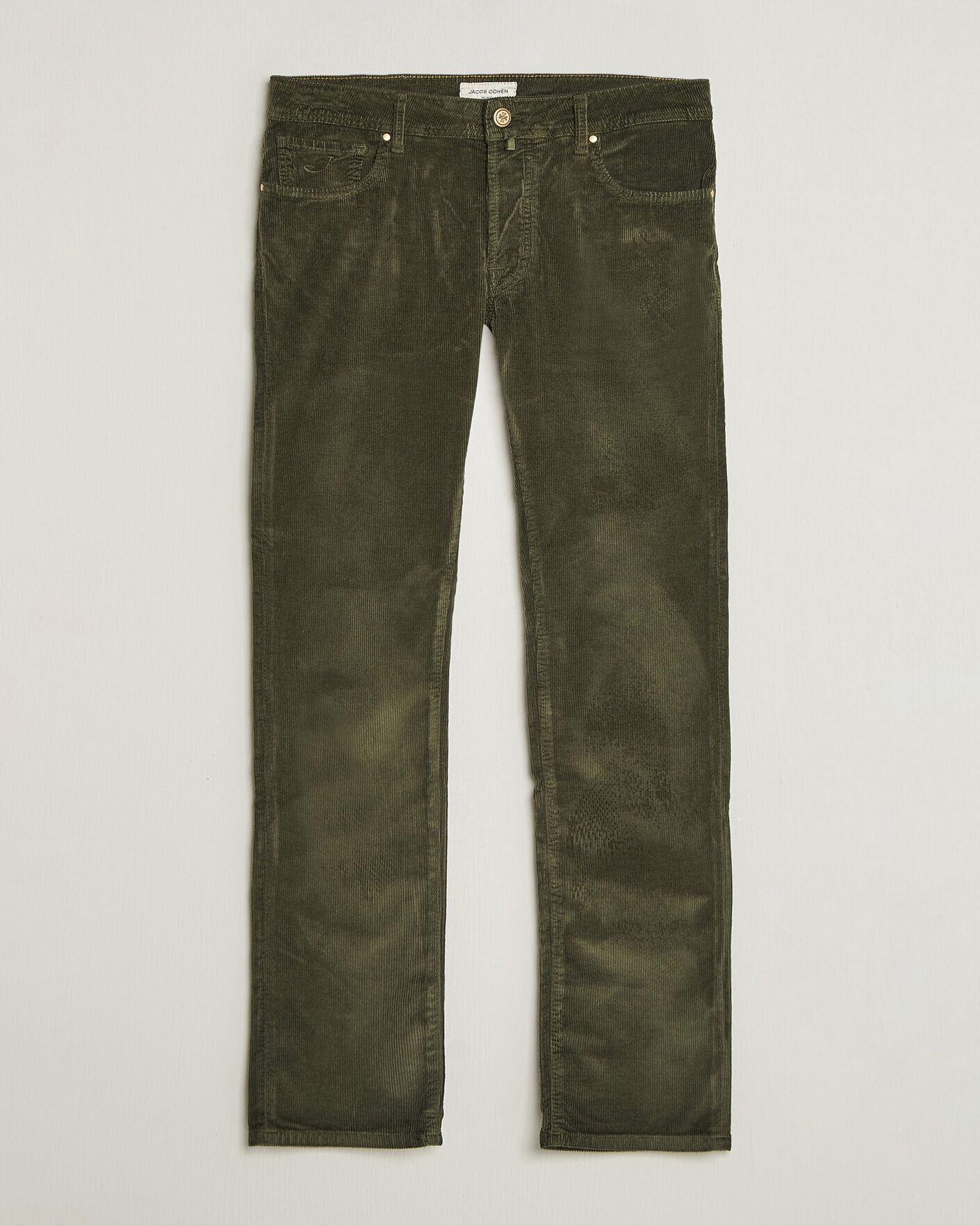 Heren | Broeken | Jacob Cohën | Bard 5-Pocket Medium Corduroy Trousers Green