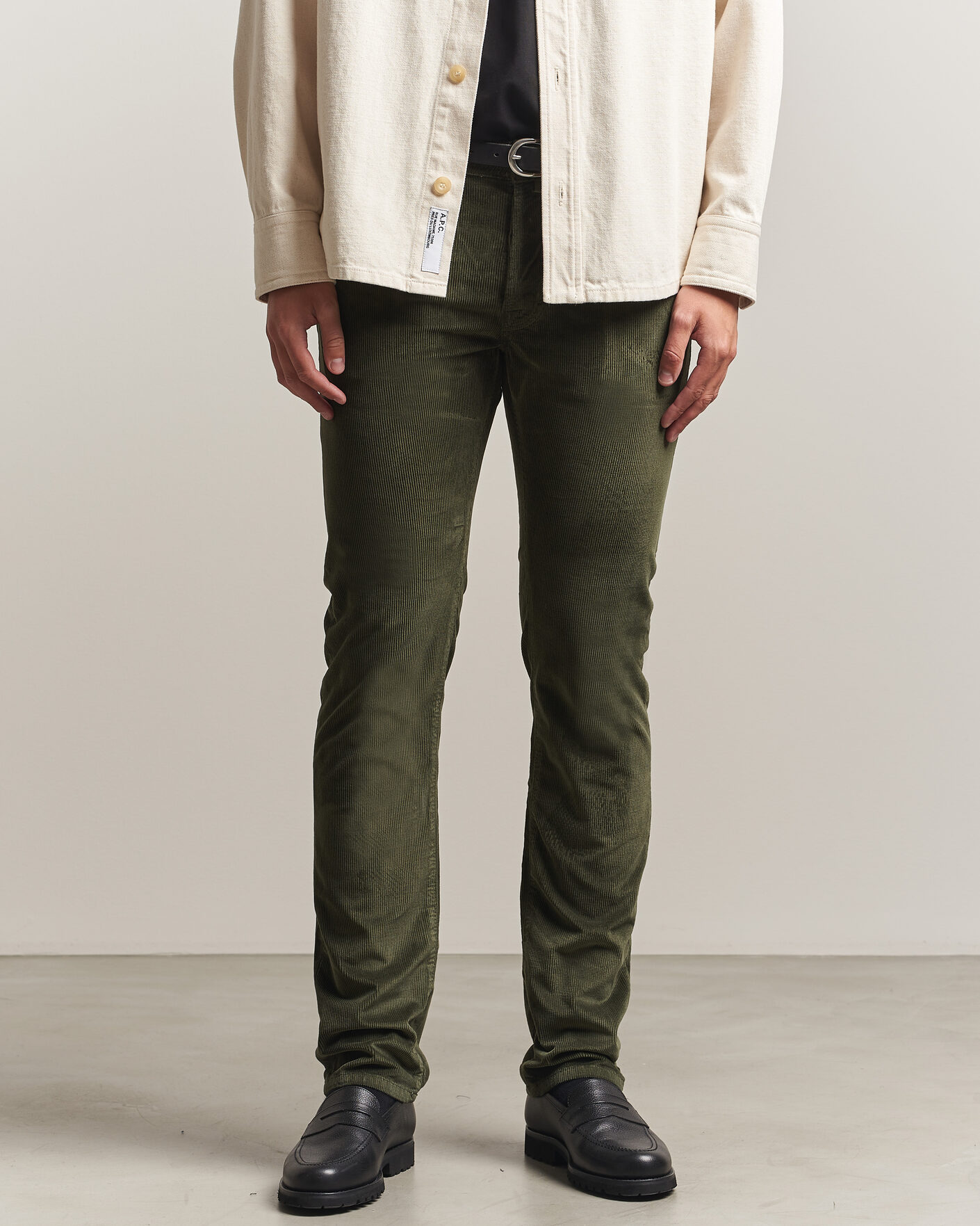 Heren | Broeken | Jacob Cohën | Bard 5-Pocket Medium Corduroy Trousers Green