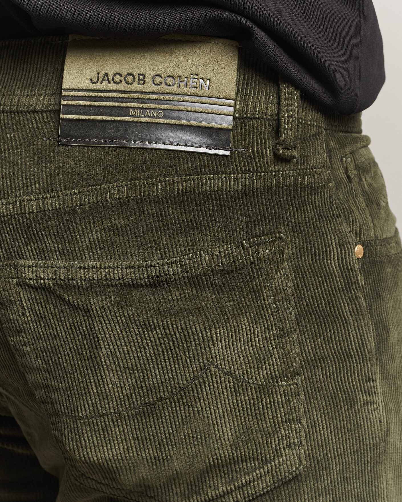 Heren | Broeken | Jacob Cohën | Bard 5-Pocket Medium Corduroy Trousers Green