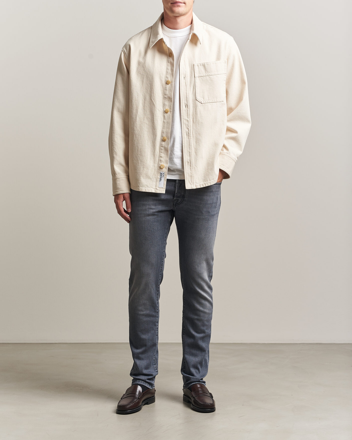 Homme | Jeans | Jacob Cohën | Bard Slim Fit Stretch Jeans Light Grey