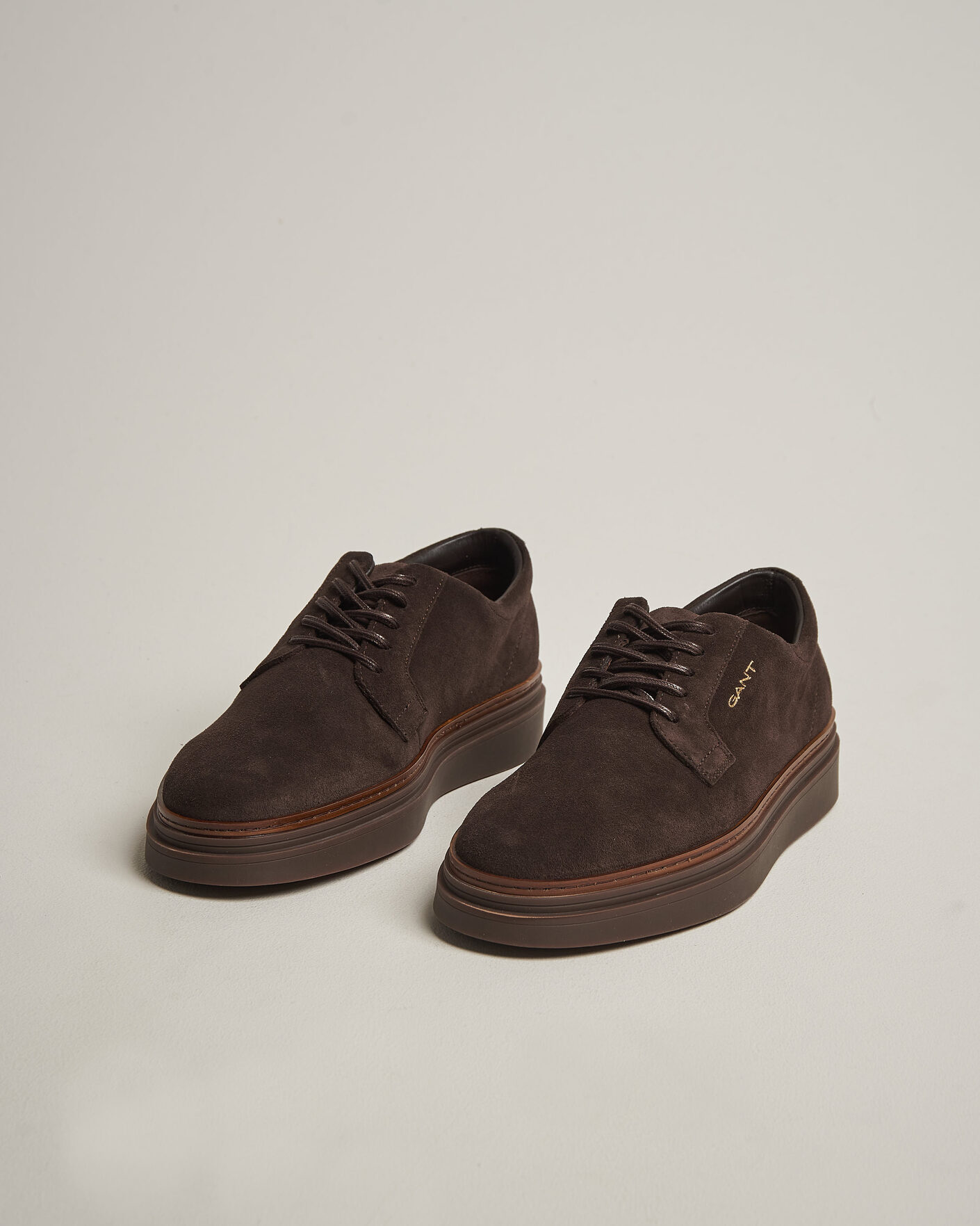Homme | Baskets | Gant | Kinzoon Suede Derby Sneaker Espresso Brown