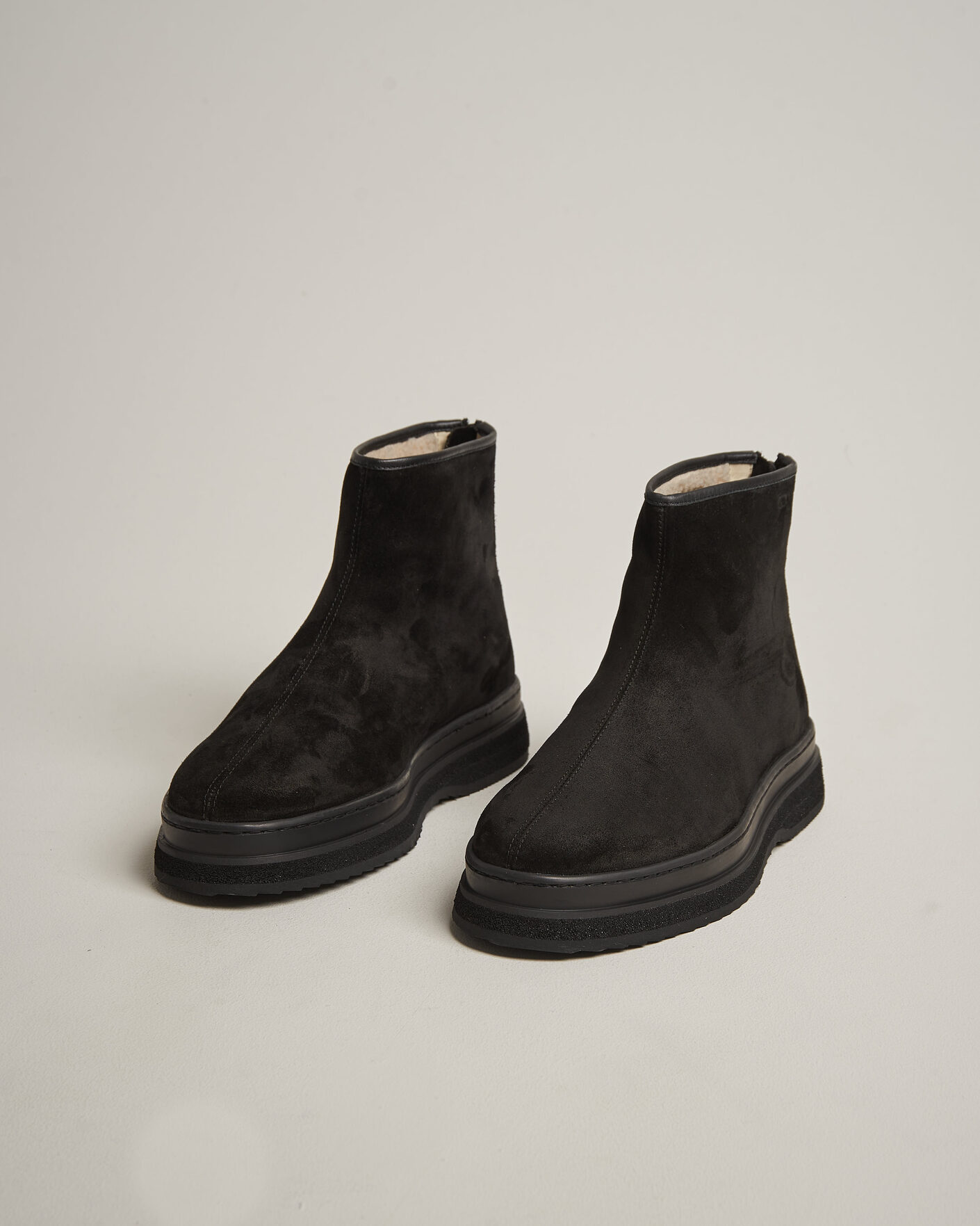Homme | Bottes | Gant | Blistown Shearling Suede Curling Boot Black
