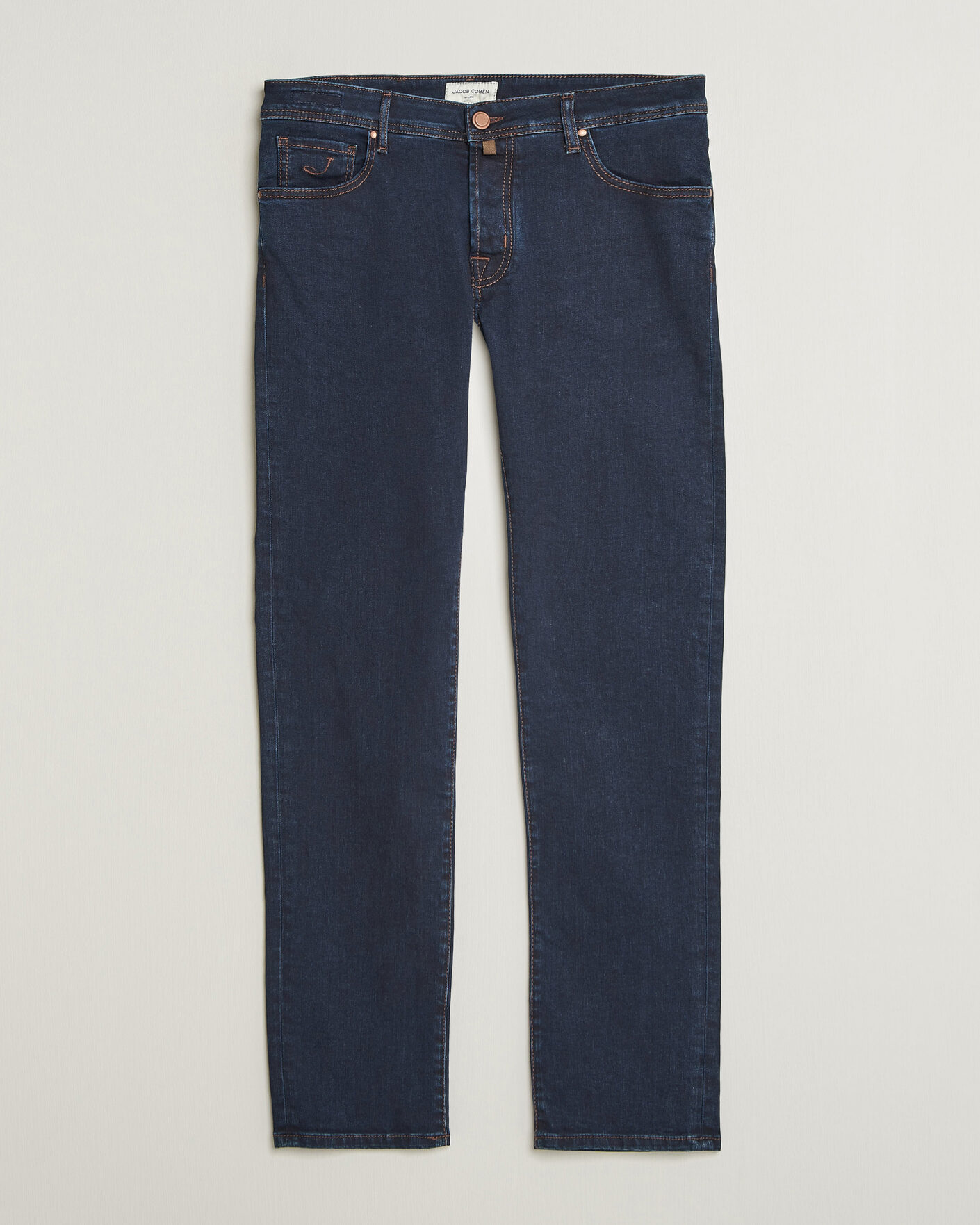 Heren | Jeans | Jacob Cohën | Nick Slim Fit Rinse Wash Stretch Jeans Dark Blue
