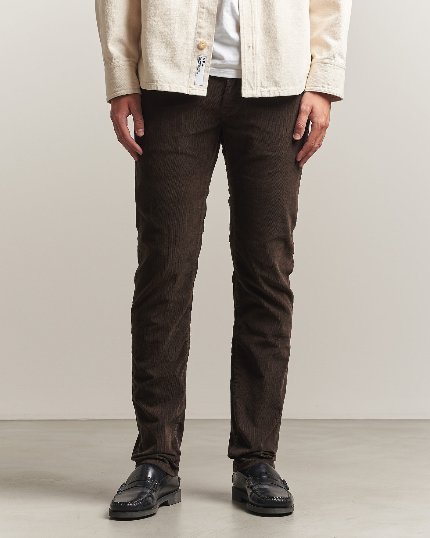 Homme | Pantalons | Jacob Cohën | Nick Slim Fit Cotton Trousers Brown