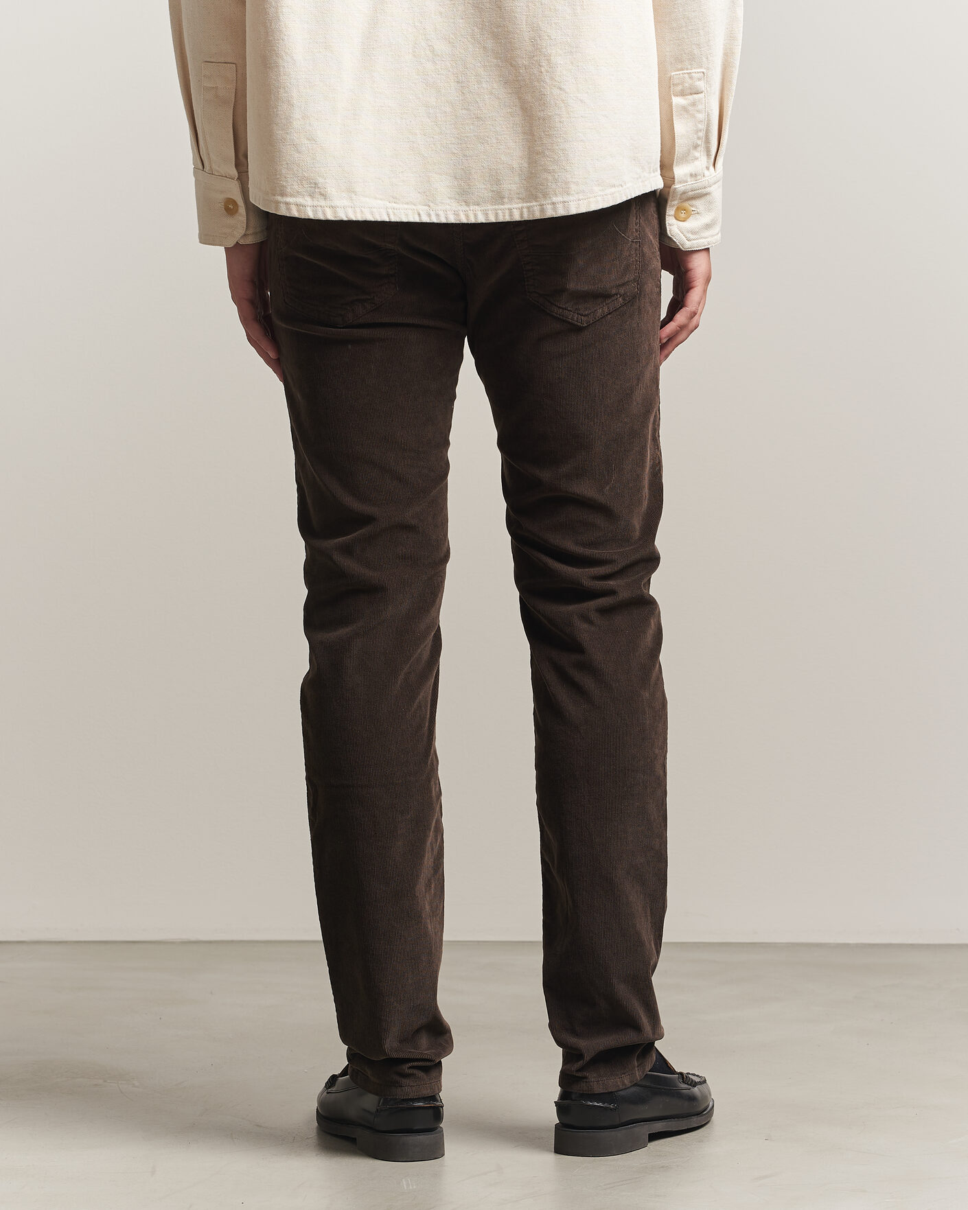 Homme | Pantalons | Jacob Cohën | Nick Slim Fit Cotton Trousers Brown