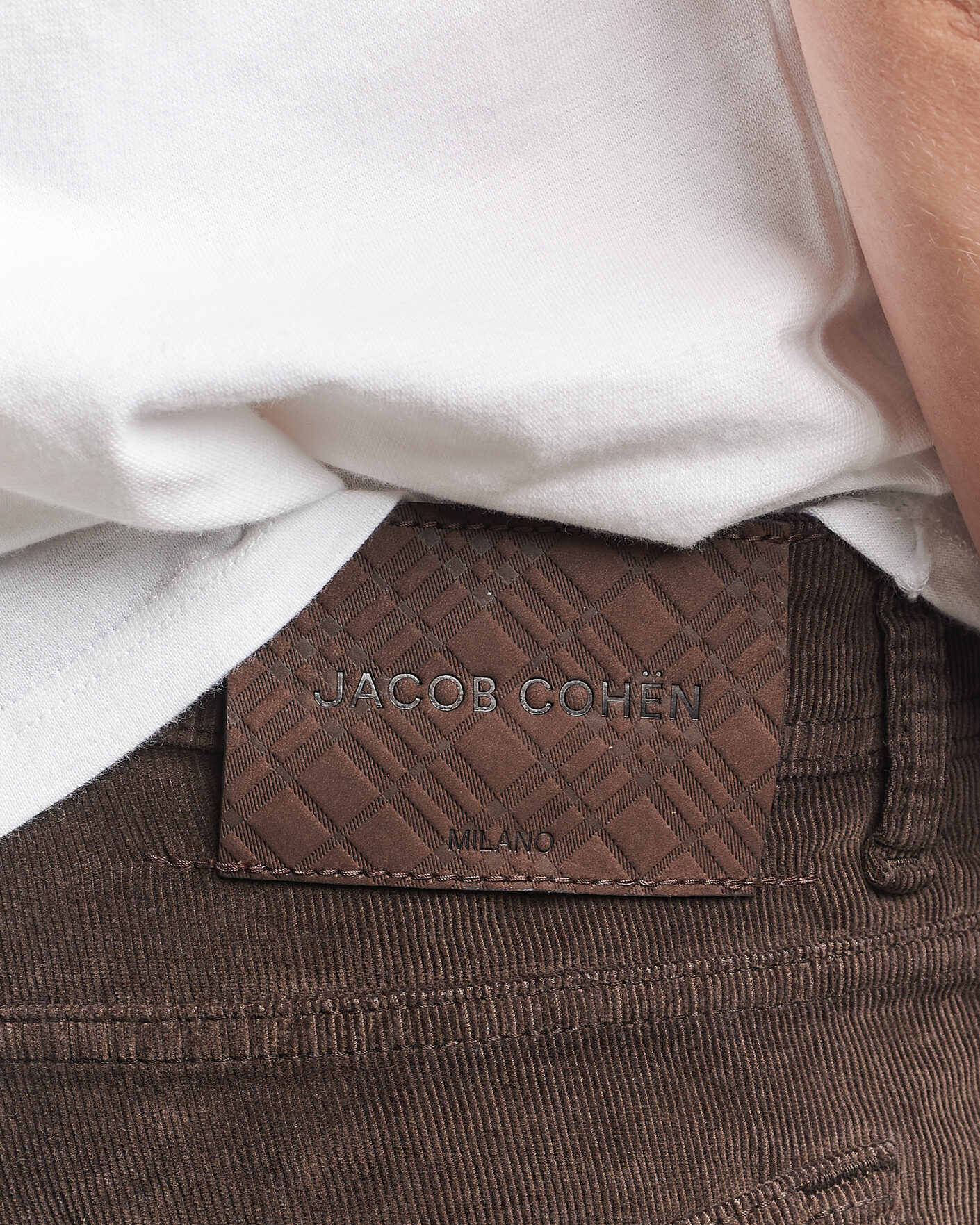 Homme | Pantalons | Jacob Cohën | Nick Slim Fit Cotton Trousers Brown