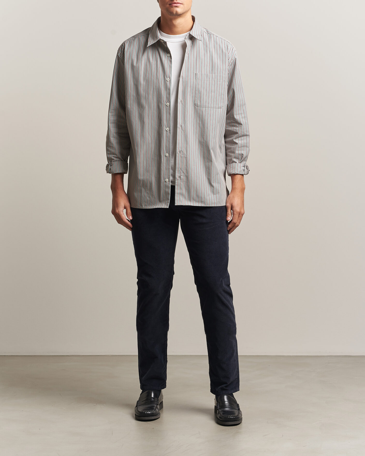 Heren | Broeken | Jacob Cohën | Nick Slim Fit Cotton Trousers Navy
